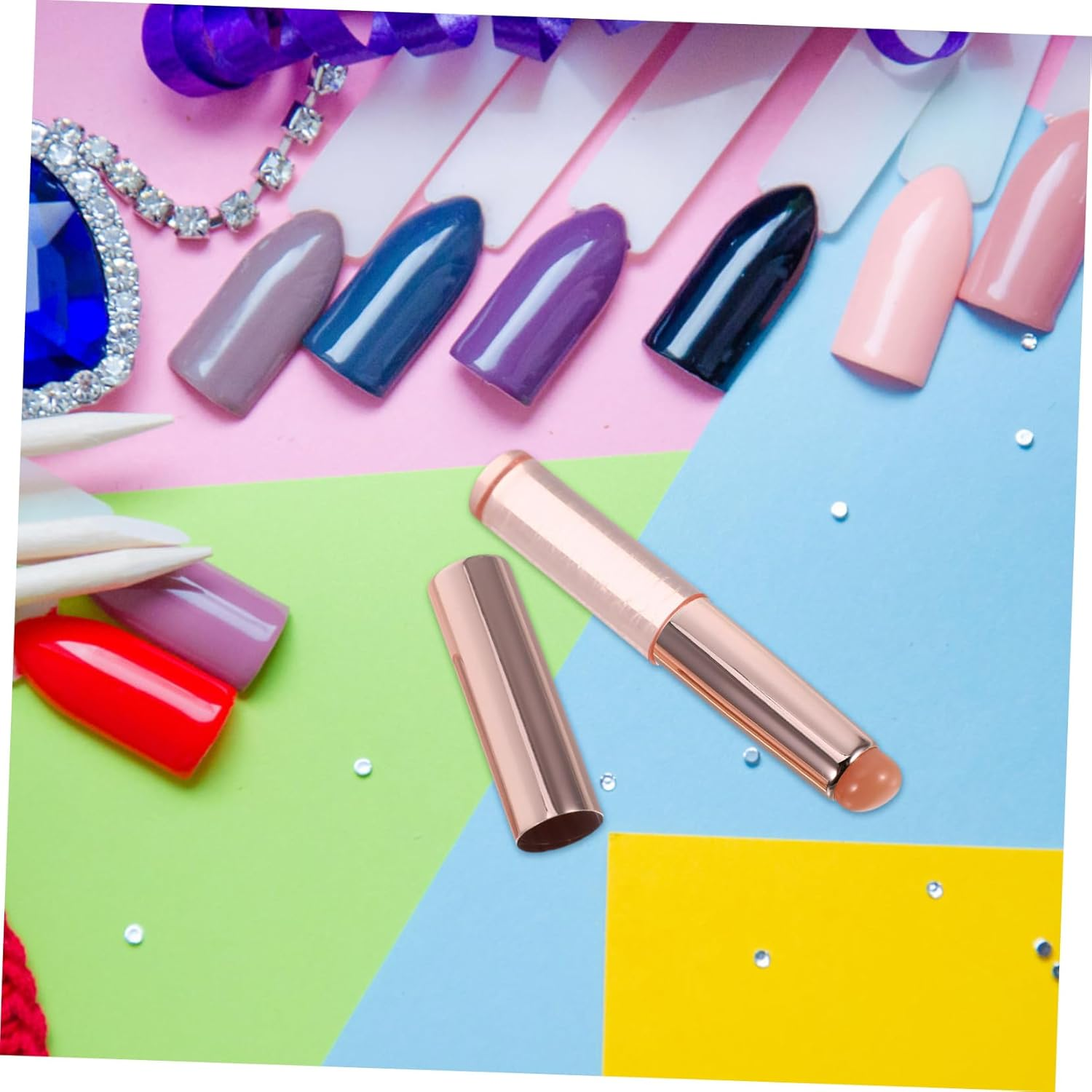 Healvian Silicone Nail Brush for Manicure Portable Reusable Applicator Tool for Nail Art Soft Silicone Design for Easy Blending and Dusting image number 4