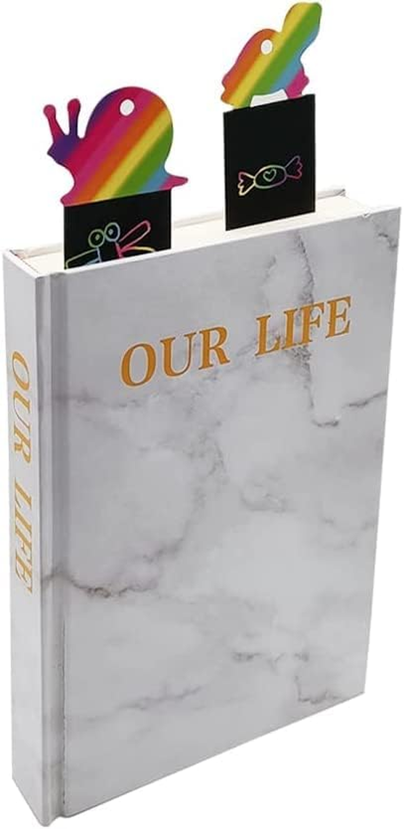 Animal Bookmarks Set for Children,48 Pieces Rainbow Bookmarks Scratch Art Bookmarks Kids Bookmark with 24 Wooden Stylus and 48 Colorful Ribbons for Kids Children Girls Party Tags image number 2