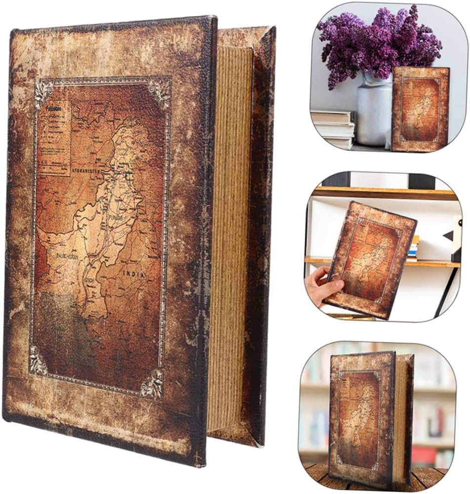 Vintage Book Shaped Key Hiding Box Decorative Fake Book Decor for Jewelry Storage for Home Decor and Collectors image number 4