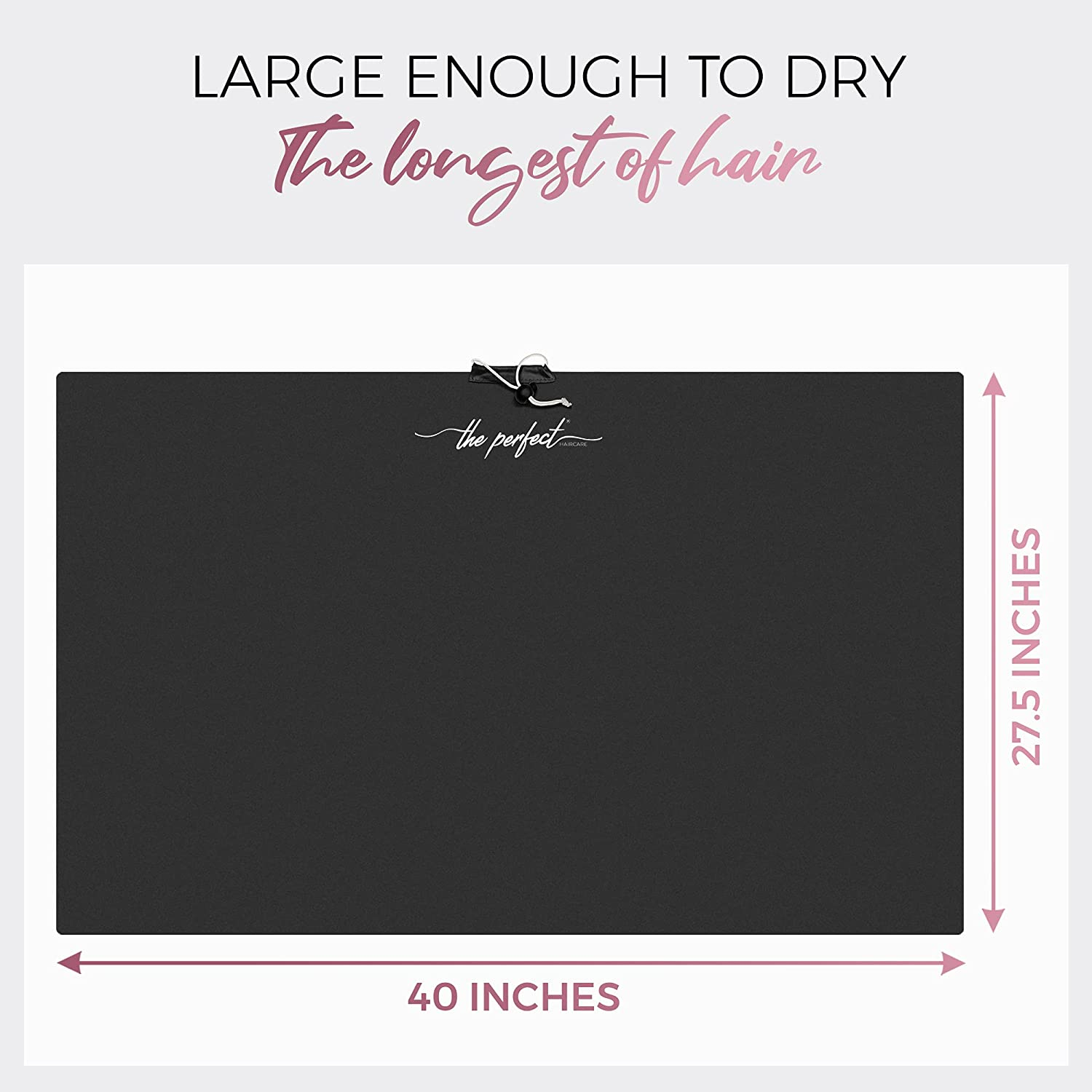 Microfibre Hair Towel Wrap for Women - Absorbent Quick Drying Turban for Wet, Curly, and Long Hair for Women, Girls, and Kids - anti Frizz - the Perfect HAIRCARE - Black image number 6