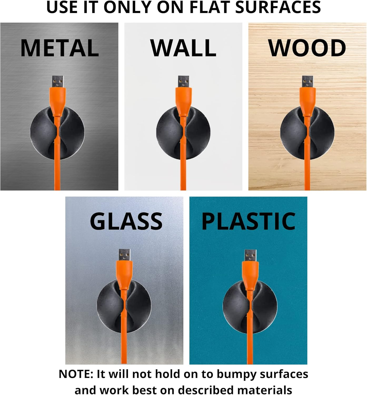 Nexttrenddot Cable Management 24 Pack Clips Cord Organizer Adhesive Hooks for Office Home Desks Multipurpose Pen Brush Holder image number 1