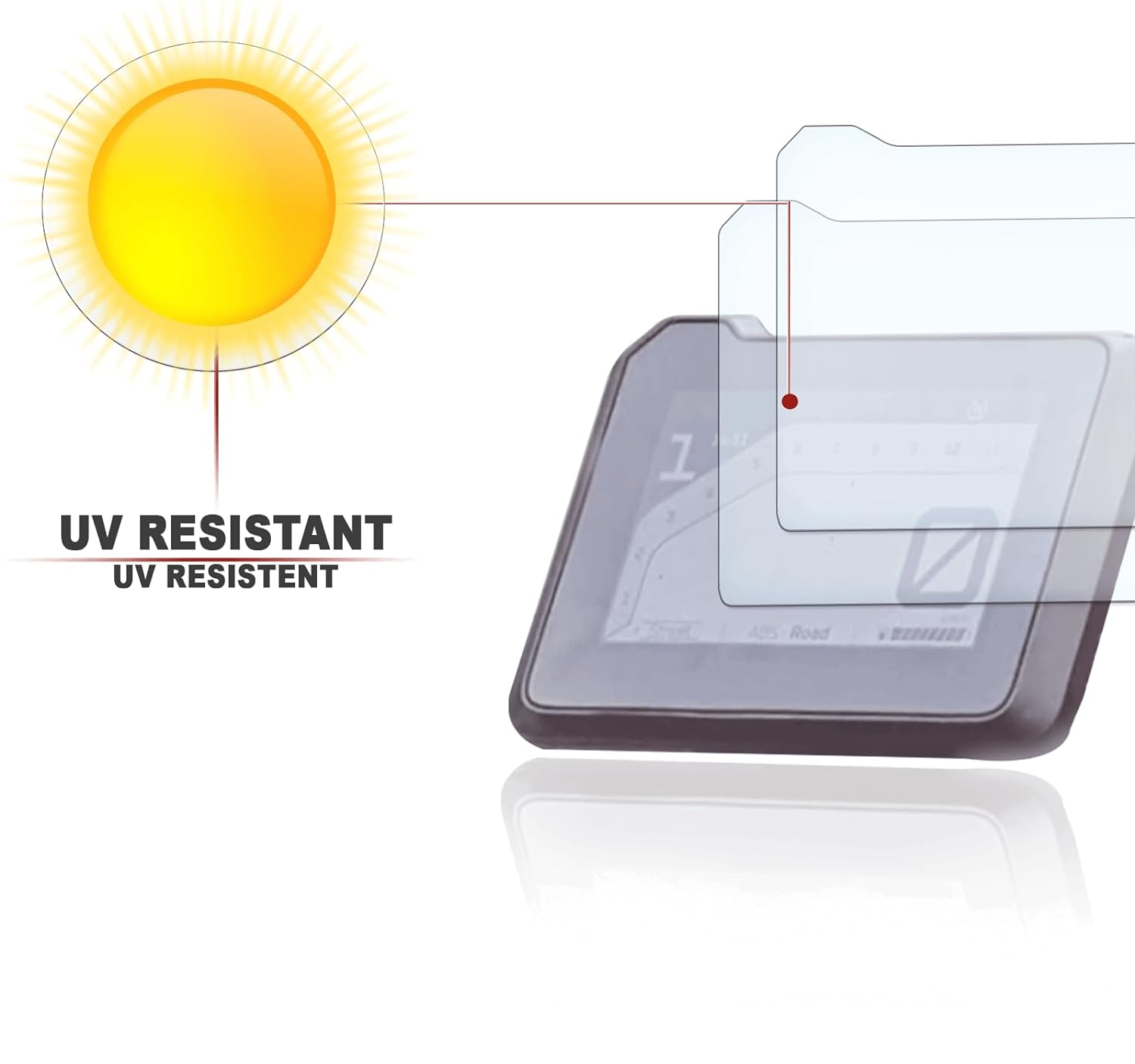 Speedometer Screen Protector for KTM 1290 Super Adventure S 2X Anti-Glare - 1 X Ultra Clear / 1 X Anti-Glare. image number 6