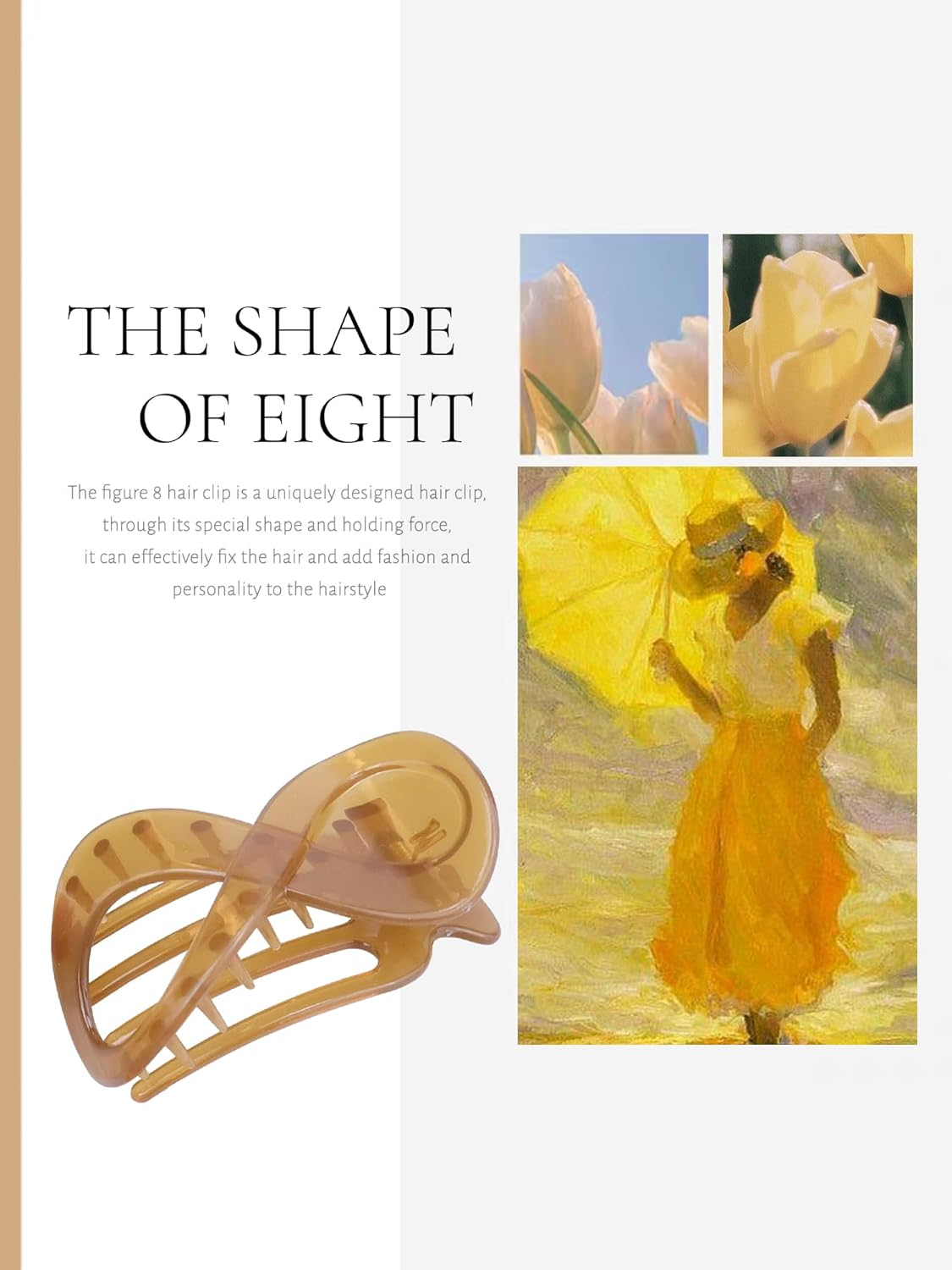 Kavya Hair Clips 6 Pcs Claw Clips for Thick Hair, Non-Slip Hair Claw Clips French Style Hair Claws Hair Accessories for Women (Glossy) - Matte-2 image number 4