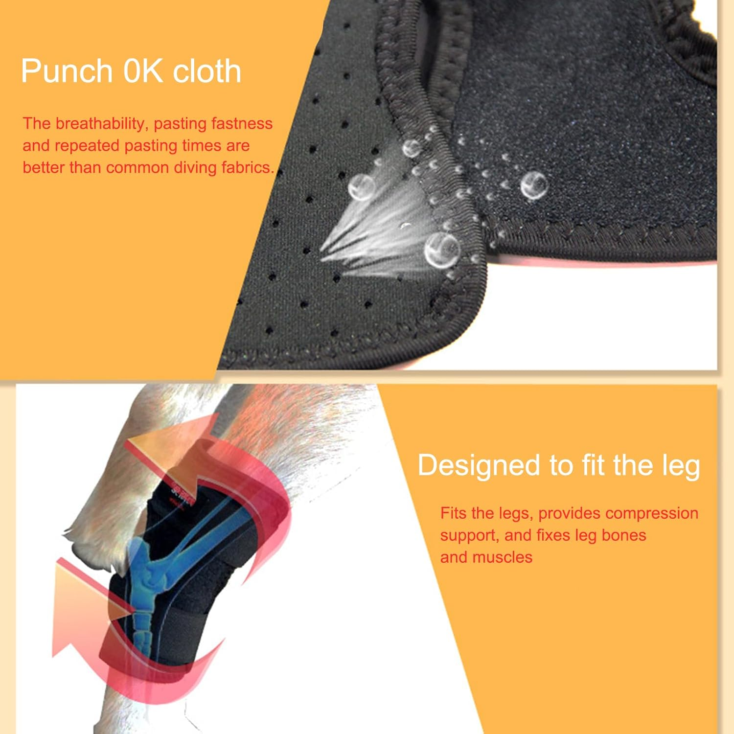 Dog Leg Braces - Neoprene Knee Sleeve, Anti-Lick Support Wrap | Joint Compression for Back Leg Recovery, Injury Prevention Aid for Pets with Weak Ankles or Ligament Protection Needs image number 5