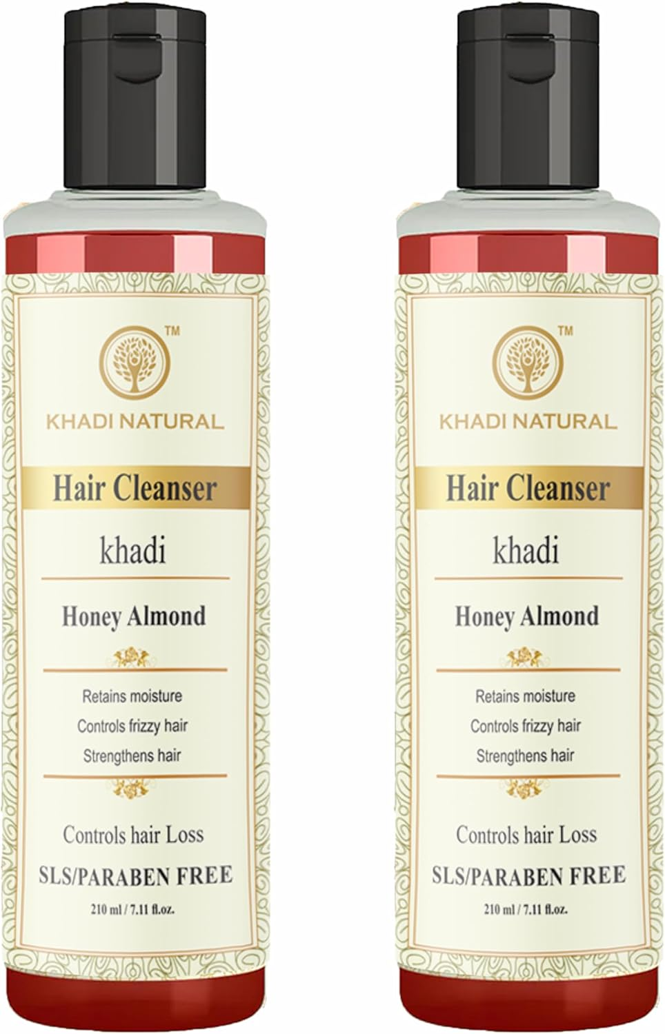 Khadi Natural Herbal Honey and Almond Shampoo, 210Ml (Pack of 2)