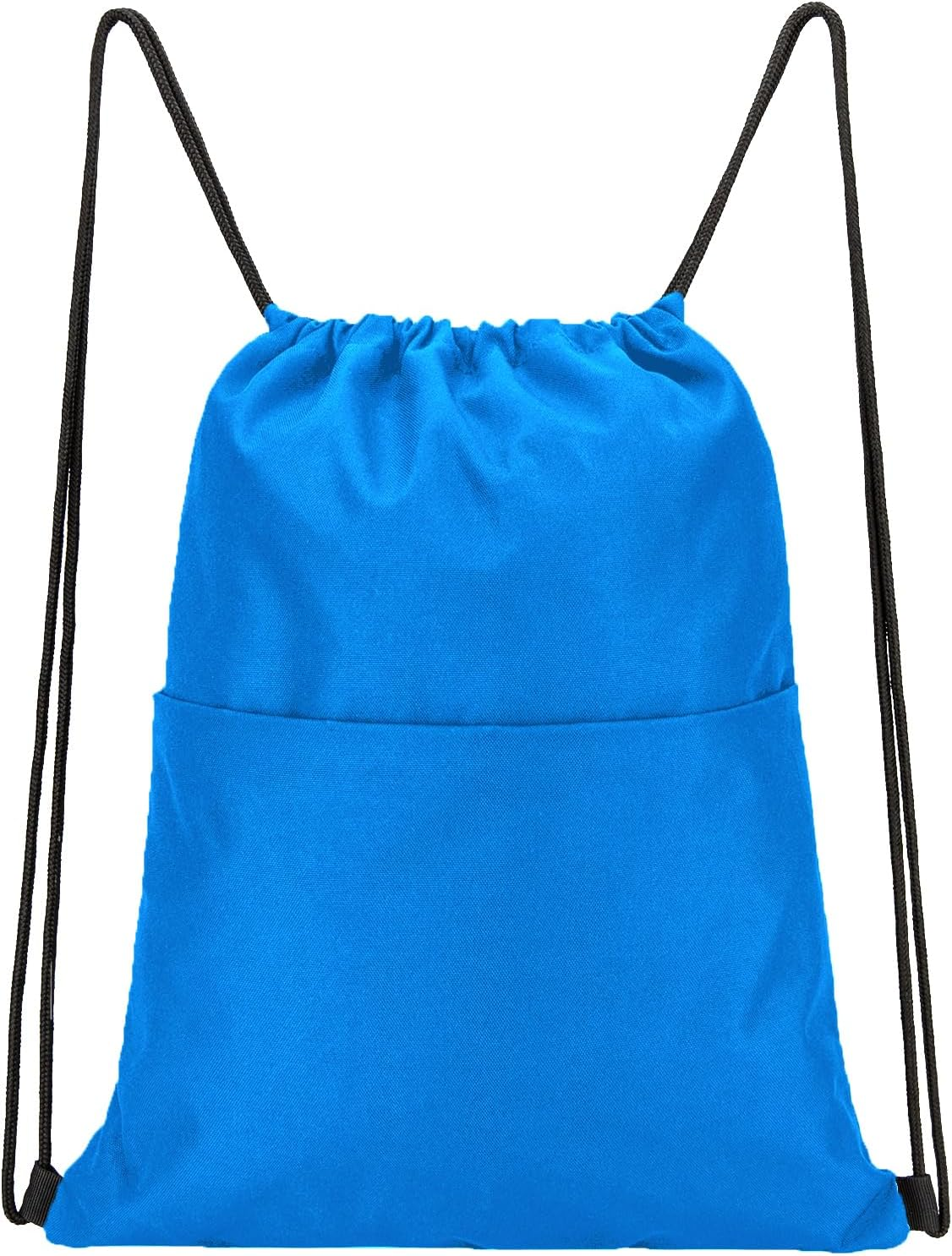 Vorspack Drawstring Backpack Water Resistant String Bag Sports Sackpack Gym Sack with Side Pocket for Men Women