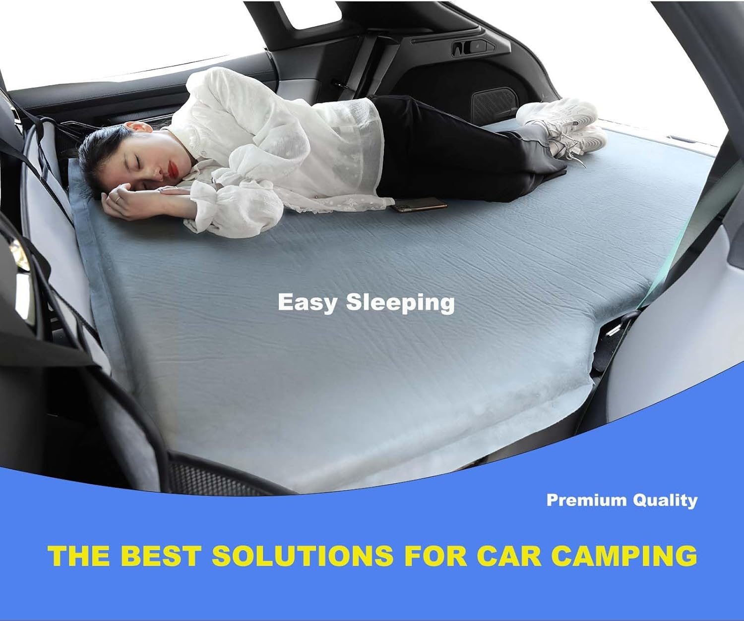 (Black) Car Camping Essentials,Increase Cargo Car Bed Space,Mattress Accessories for SUV with Flate Trunk,Tesla Model Y,Rav4,Crv,X-Trail,Outback,Highlander,Kuga,Tiguan,Cherokee,Equinox,Explorer image number 5