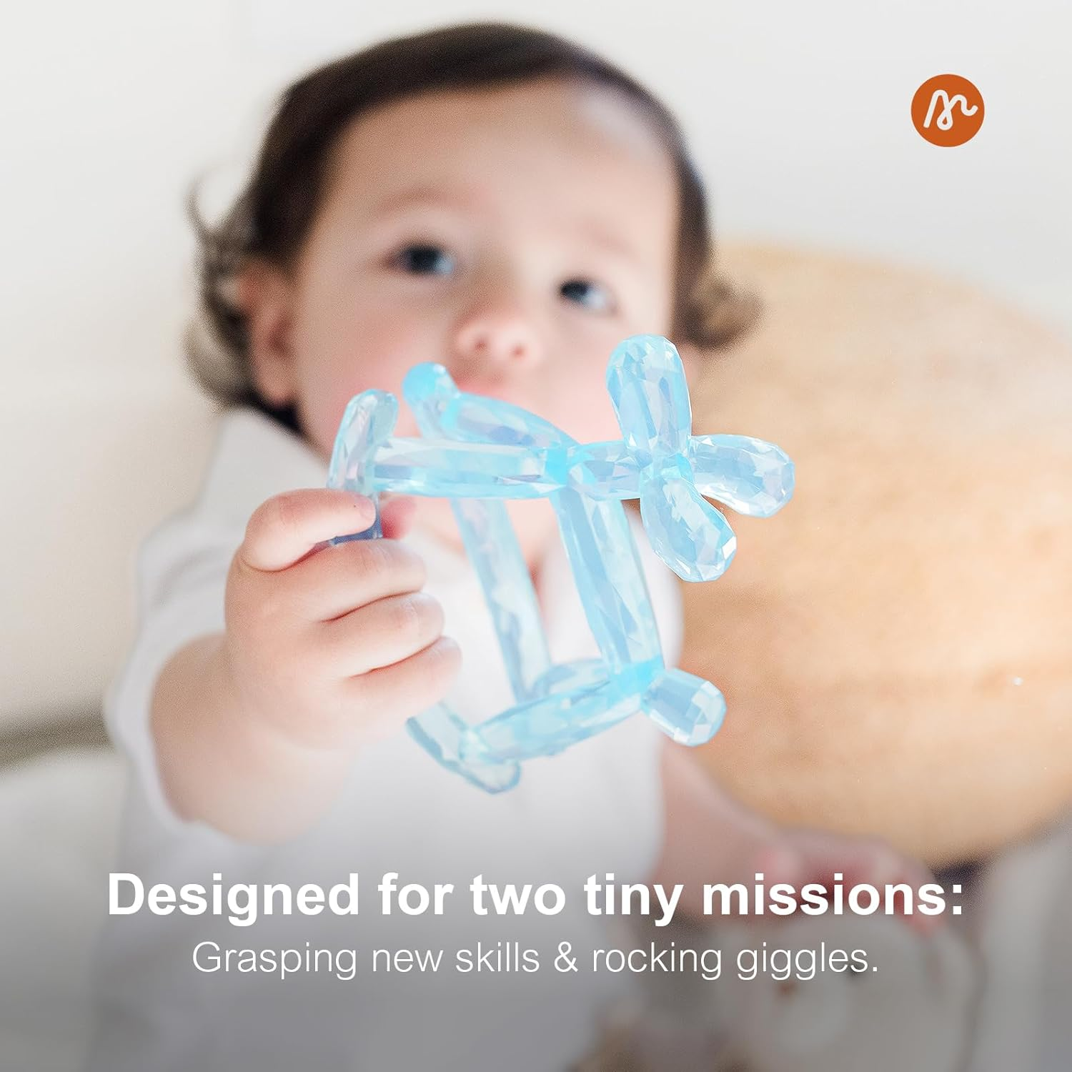 Crystal Jelly Baby Teether - Baby Teething Toy 3-6 Months | Global Safety Tested in 33 Countries | Bpa-Free Silicone Easy-Grip Odorless Anti-Choking Design (Voyages) - Clear image number 6