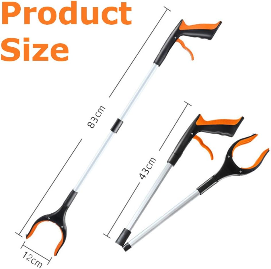 2-Pack Grabber Reacher Tool, Foldable Grab Utensils, Pickup Assistance Tools,With 360&deg; Rotating Jaw and Magnet, Trash Picker, Lightweight Grabbers, for Seniors image number 3