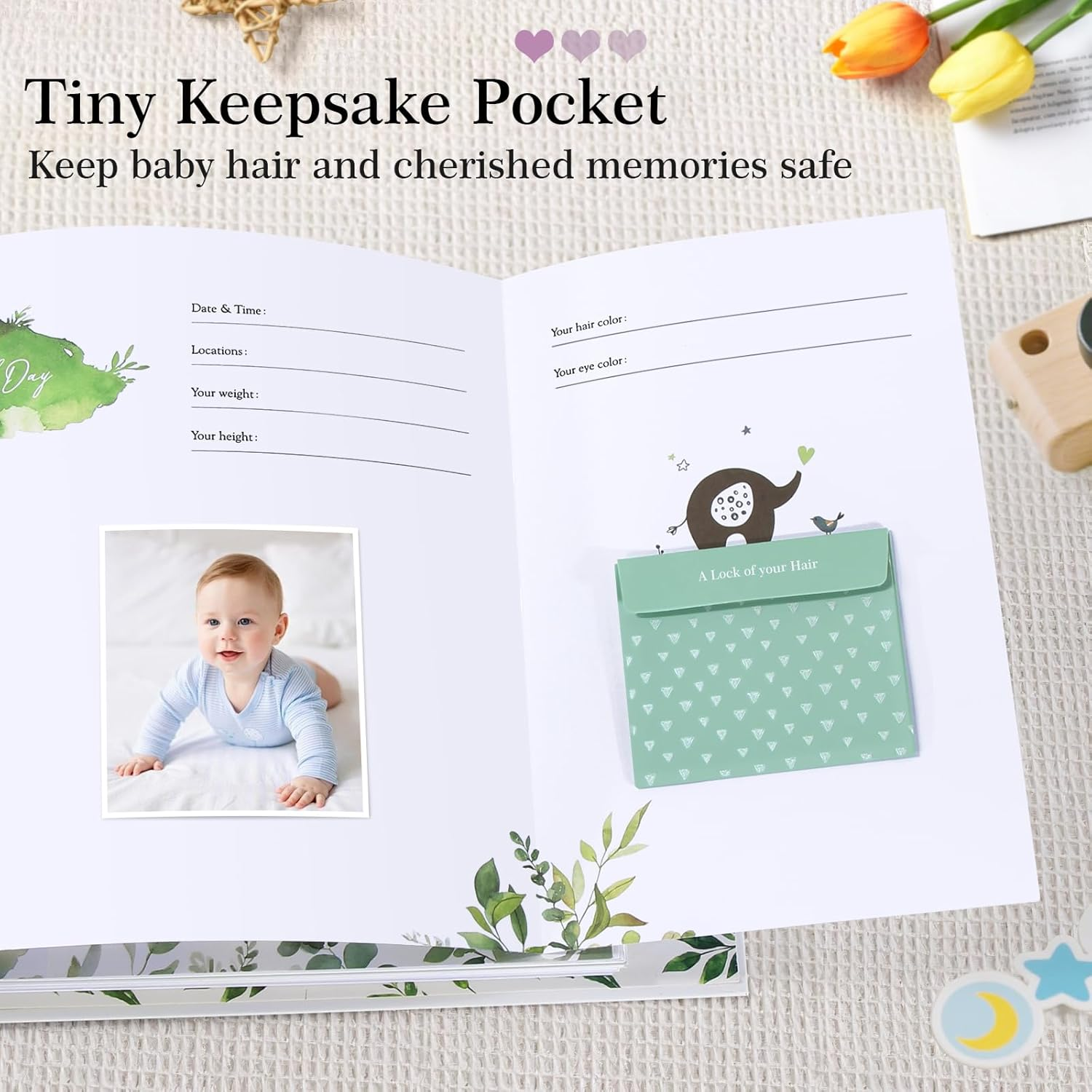 Keepsake Baby Memory Book - First 5 Year Journal - Gender Neutral Gift image number 4