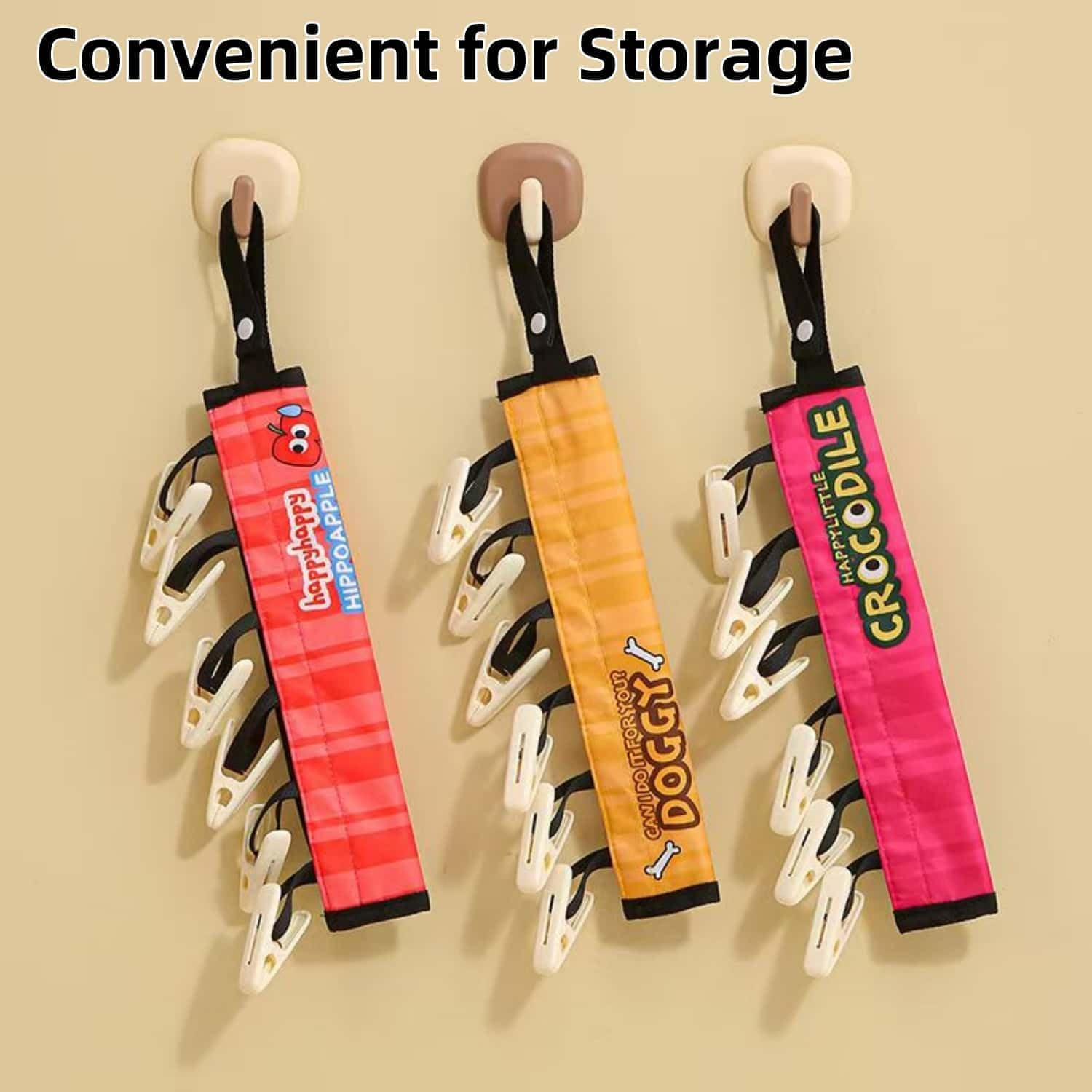 ARREBOL 2 Pack Travel Colourful Clothes Pegs, Portable Folding Clothes Drying Hanging Clips for Laundry, Towel, Underwear & Swimsuits image number 6