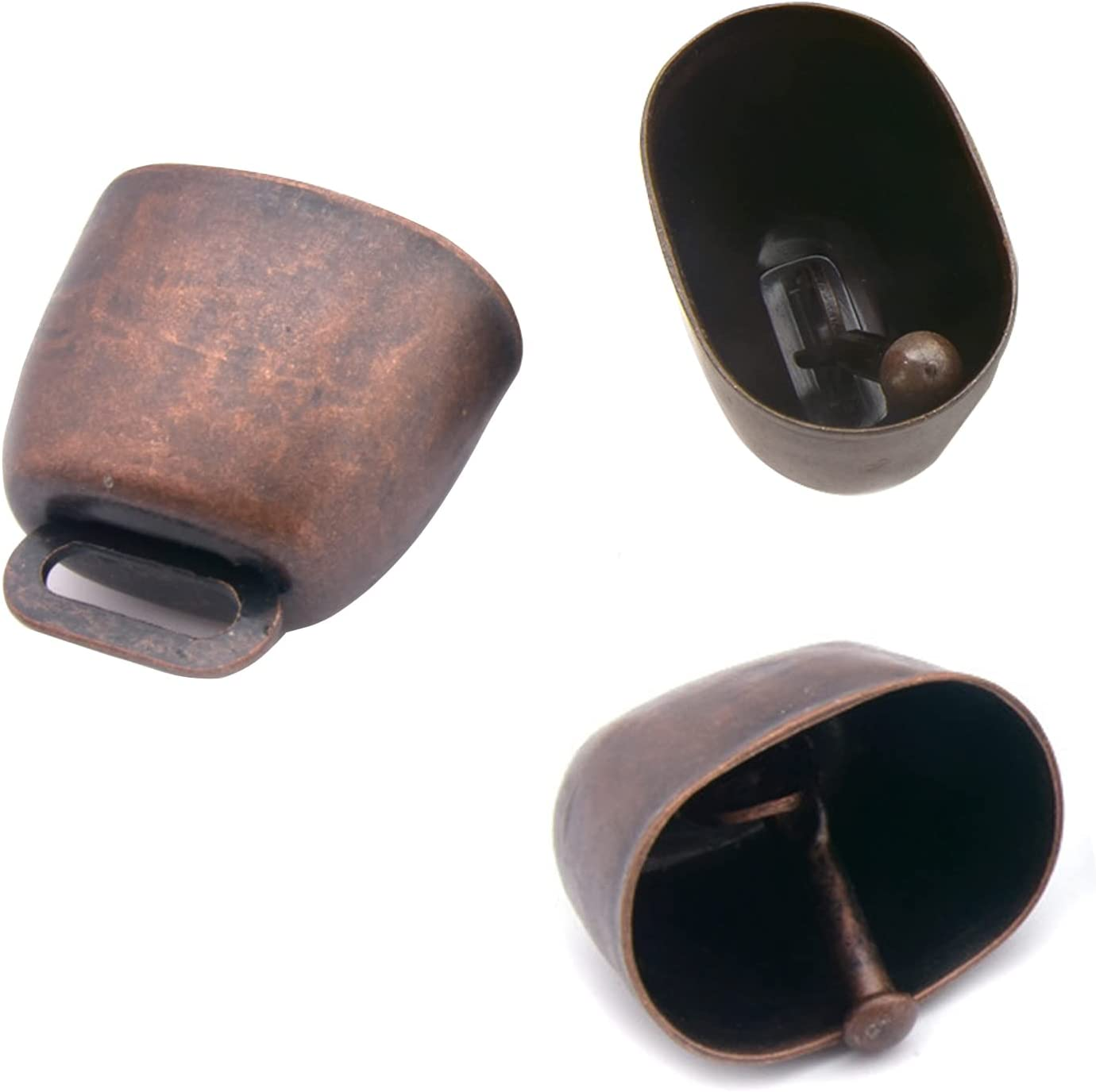 Yoogeer 2Pack Retro Brass Bell, Dog Cat Collar Bell Pet Bells, Cow Horse Sheep Grazing Copper Bells,Cattle Farm Animal Loud Bronze Bell,Pet Anti-Theft Bell with Pet Anti- Lost Tags Tubes image number 2