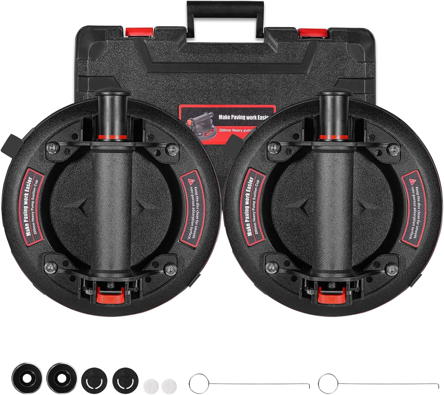 Glass Suction Cups,8"Heavy Duty Suction Cups 662 Lbs Load Capacity Powerful Industrial Glass Suction Cups for Lifting Large Glass Tile Granite image number 4