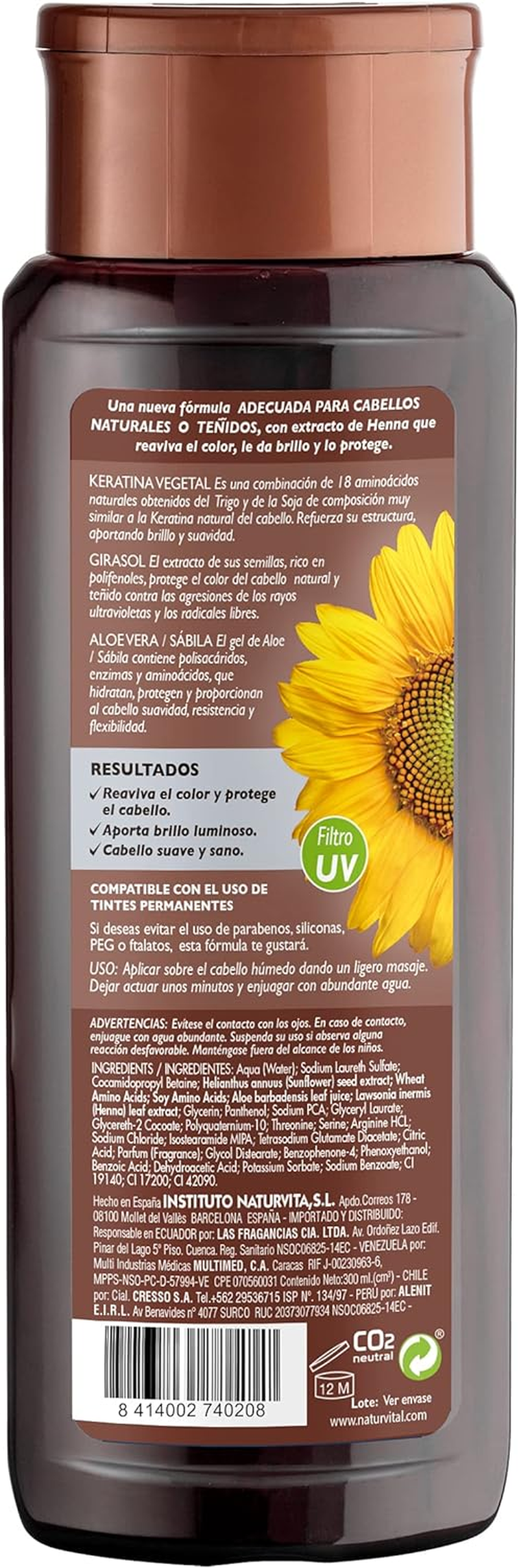 Champu Colour Casta&ntilde;o 300 Ml image number 6