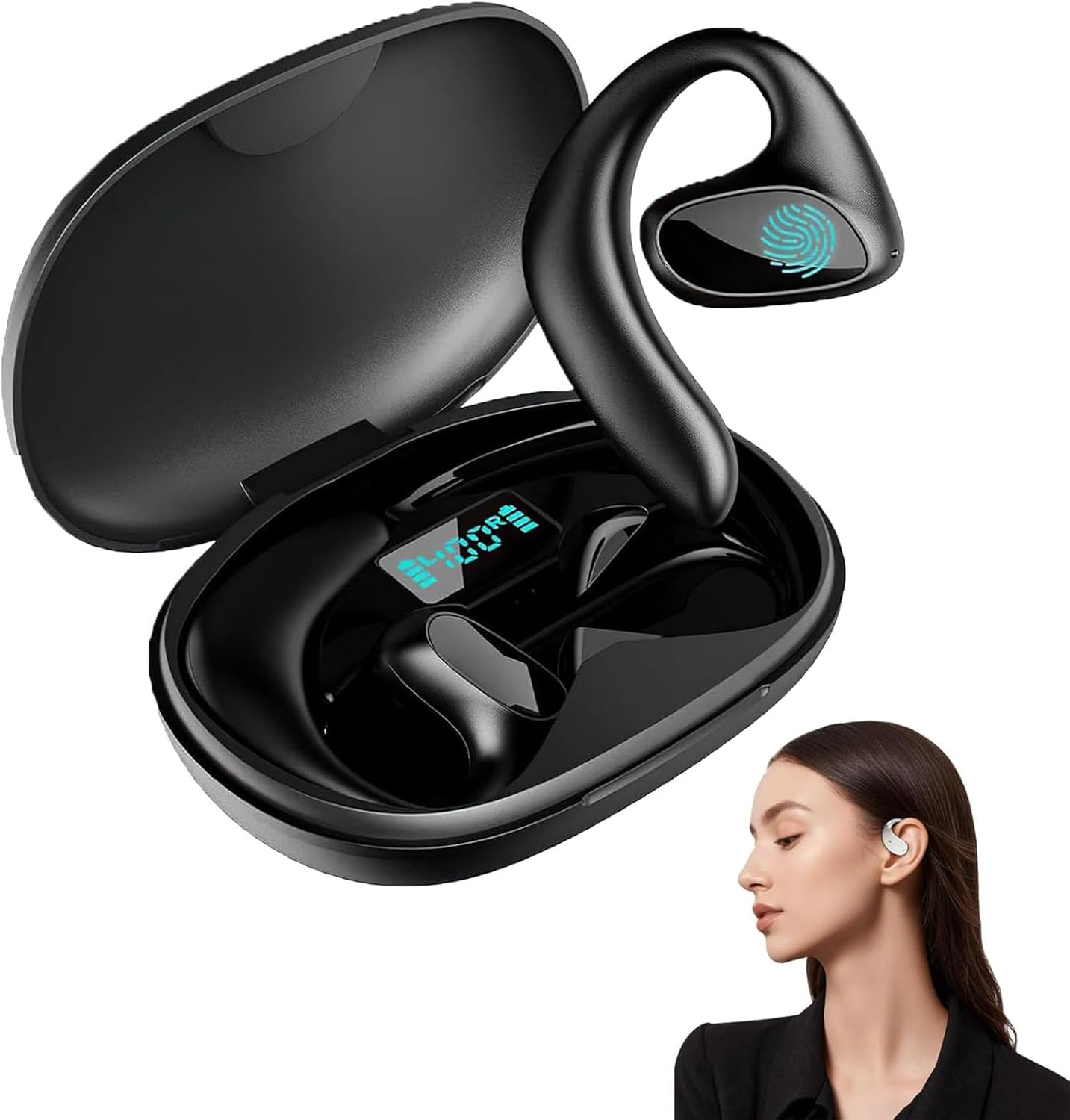 Ailymur V2 Translator Earbuds, Translation Headphones Real Time, 144 Languages & Accents Two-Way Translator Pods Real Time, for Travel Business Learning (Black) image number 4