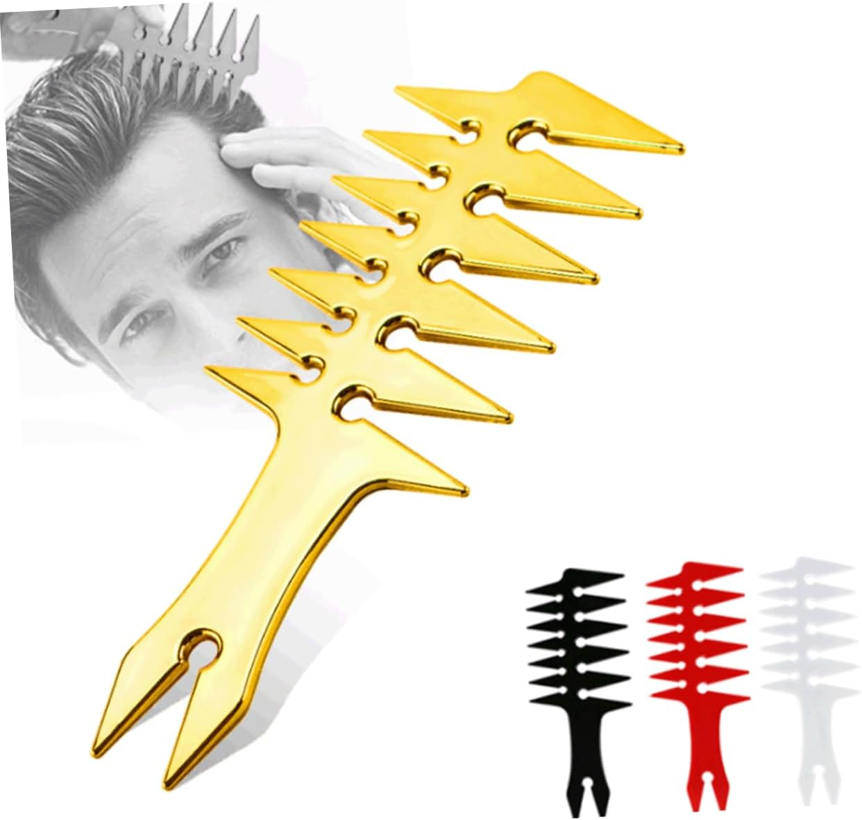 Beavorty Men Hairbrush Styling Comb Lightweight Hairdressing Comb for Salon Supplies image number 6
