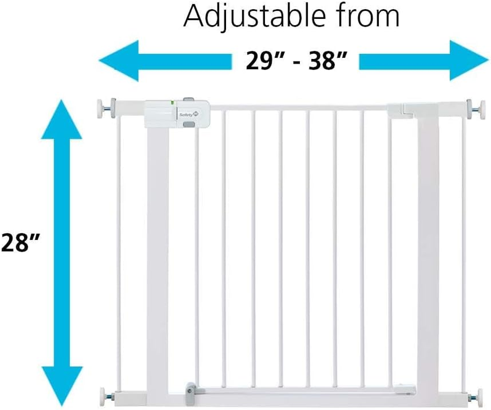 Safety 1St Easy Install Walk Thru Baby Gate for Doorways, Gate with Door, Dog Gates, Fits 29"-38", Easy Install 28" Tall, White image number 6