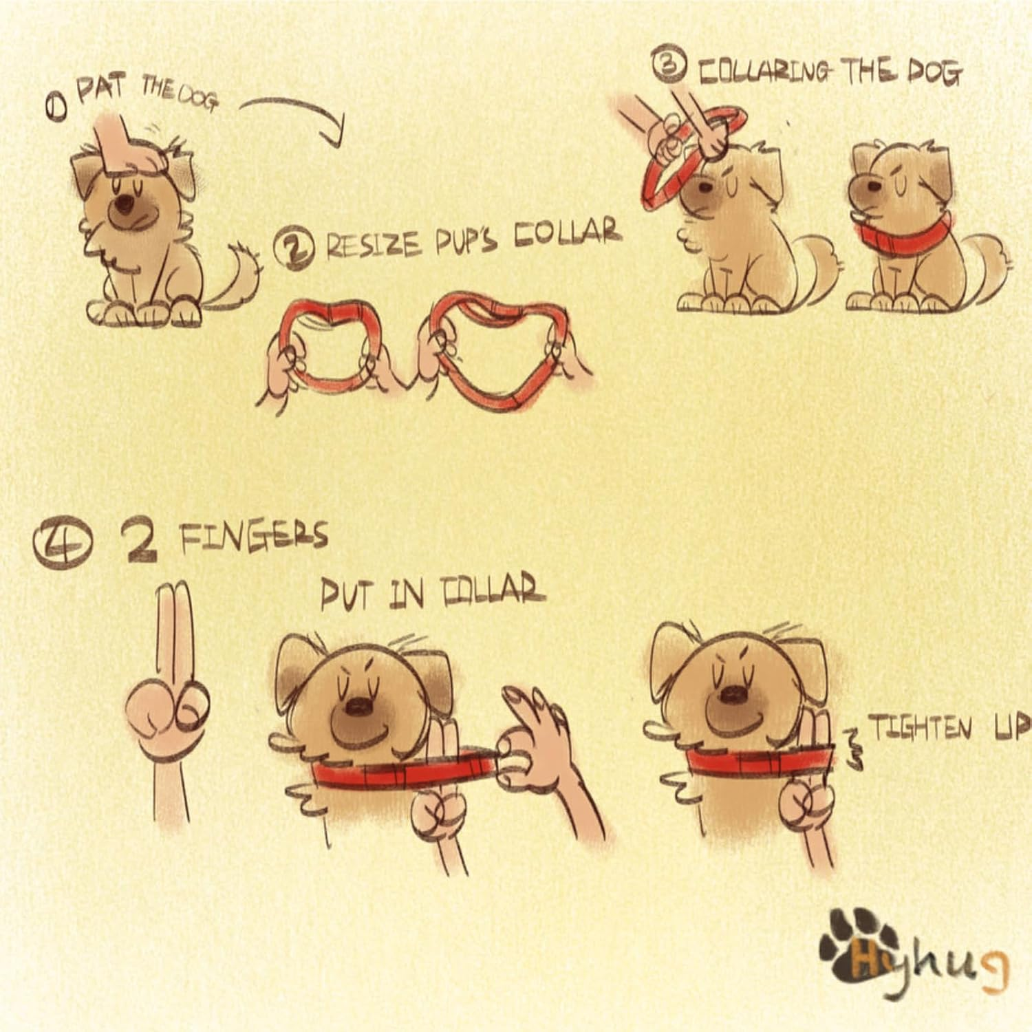 Hyhug Design Double-Color Nylon Jacquard Webbing, Heavy-Duty Classic Basic Collar, Quick Release Buckle, Specially Designed for Gentle Breeds Dogs. (Medium, Ultimate Gray) image number 3