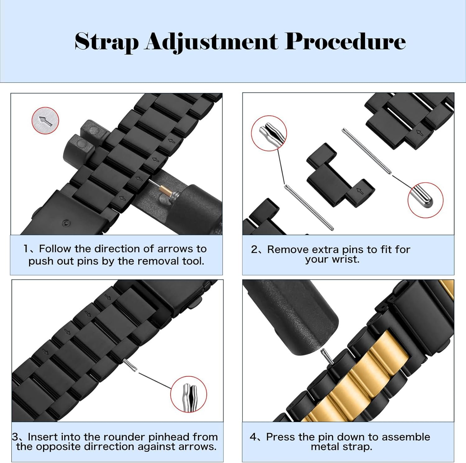 Maeiol 22 Mm Metal Bracelet for Amazfit Helio Strap/Amazfit Balance 2/Balance/Bip 6/Bip 5/5 Unity/Cheetah Pro/Gtr 4/GTR 3 Pro, Stainless Steel Business Bracelets for Men Women - Gray image number 7