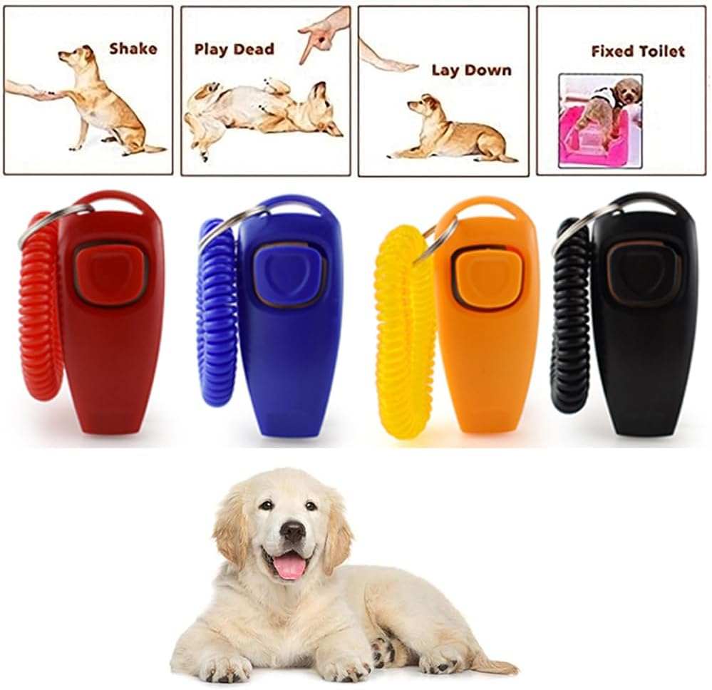 Dog Training Whistle Clicker Combo to Stop Pet Barking Obedience Train (Red) image number 6