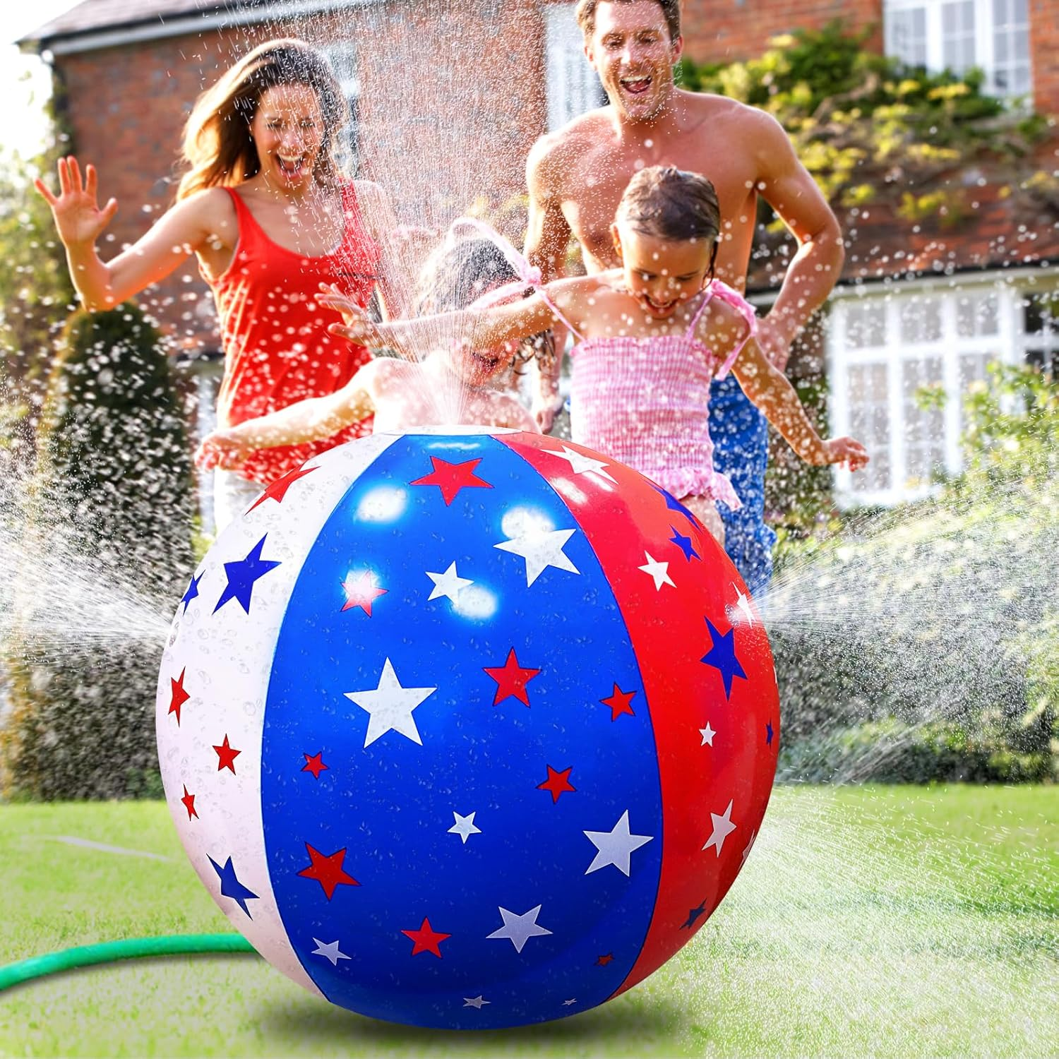 Igeekid 4Th of July Decorations American Flag Star Water Spray Ball image number 3