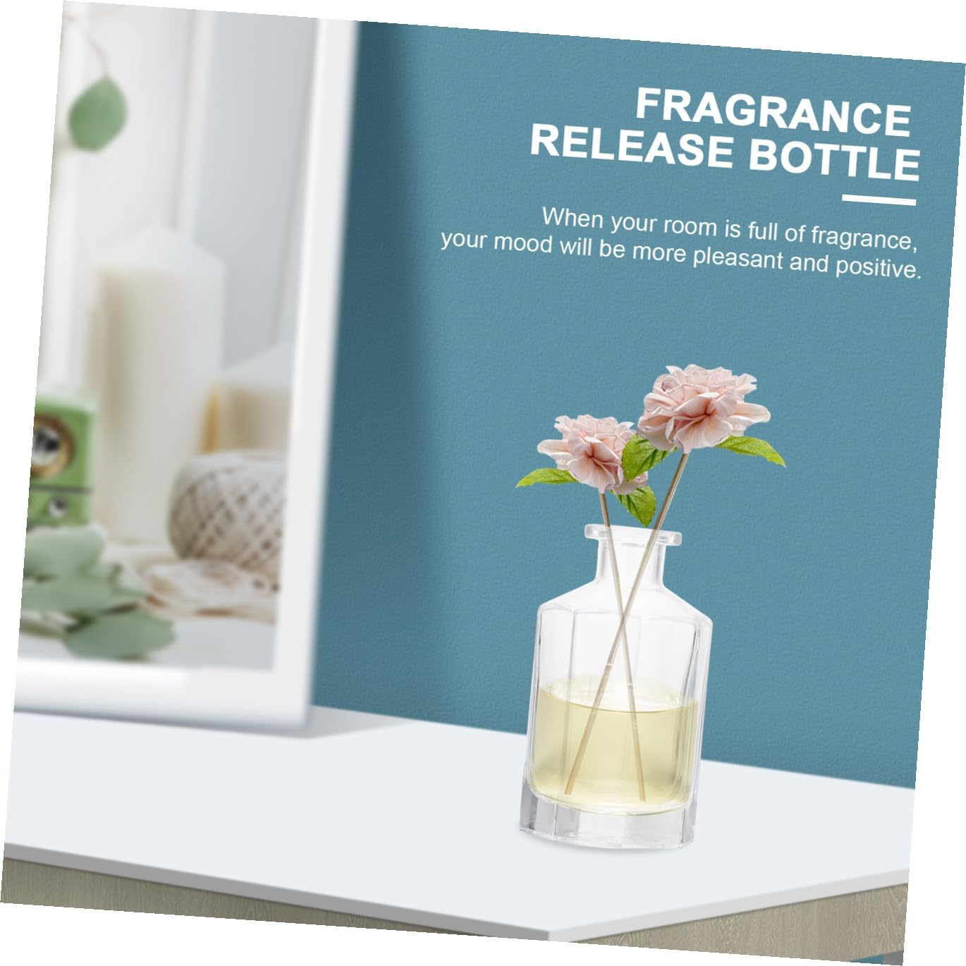 2Pcs Aromatherapy Essential Oil Bottles Perfume Dispenser for Home Fragrance Elegant Glass Home Decor image number 5