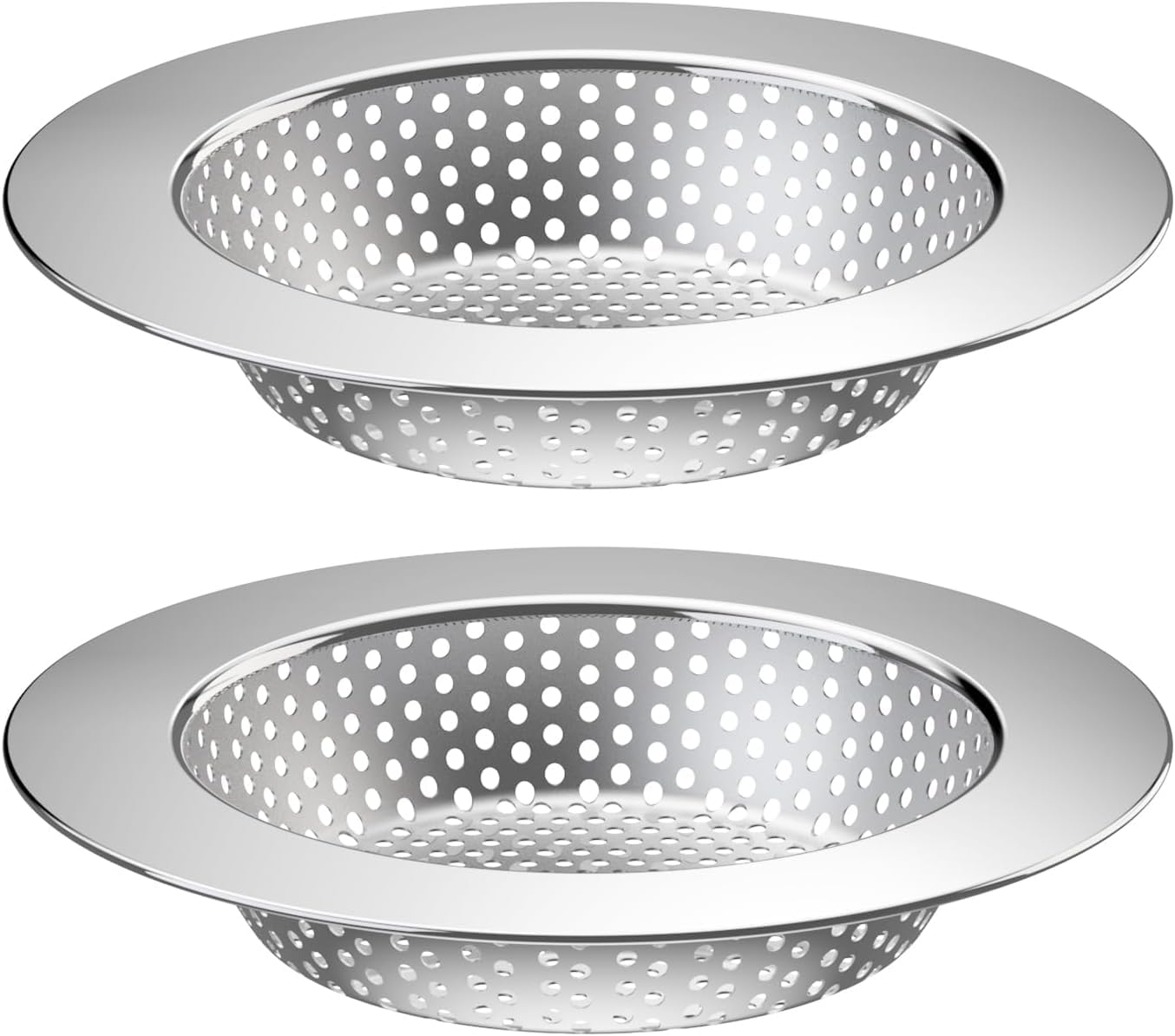 Stainless Steel Kitchen Sink Strainer Plugs,Drain Protector for Bathroom, Kitchen, Shower, 7.5Cm External Diameter, 5.5Cm Inner Diameter(2Pcs) image number 1