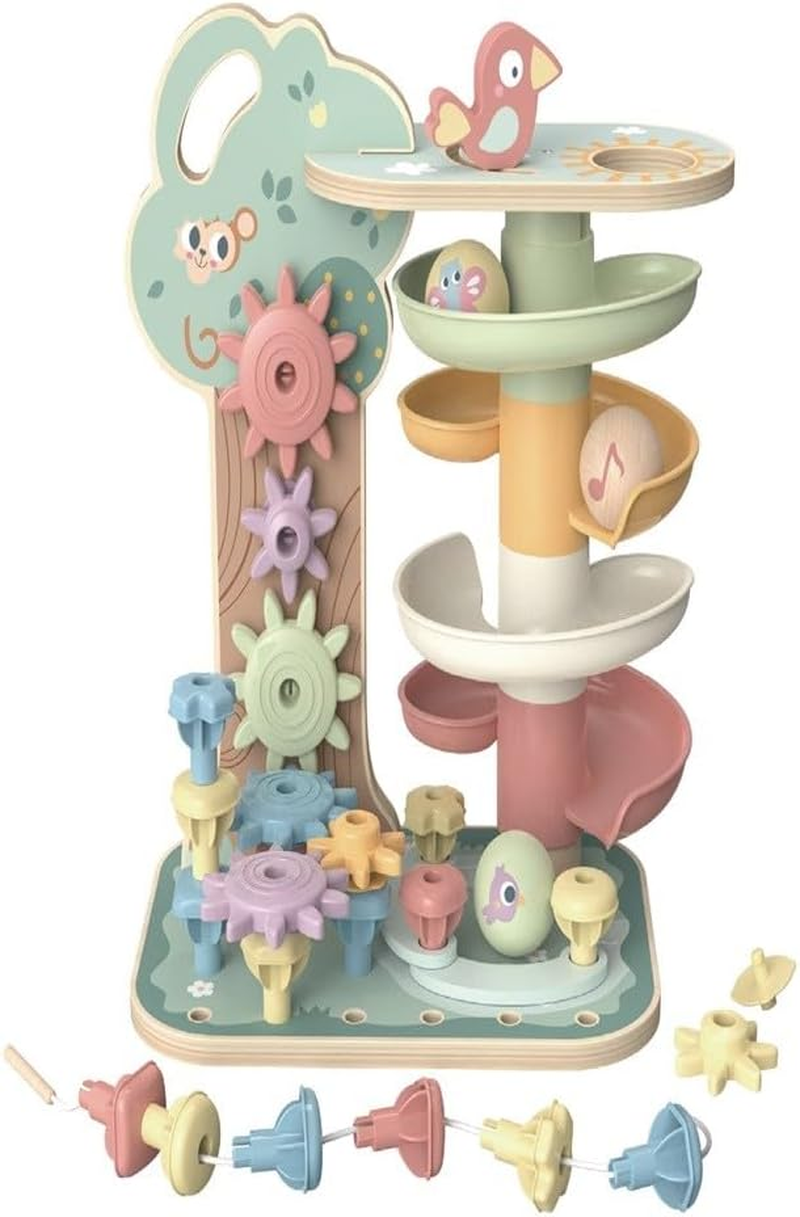 Tooky Toy TJ632N - My Forest Friends Rolling and Stacking Activity Set - Woodland-Themed Toy Set image number 3