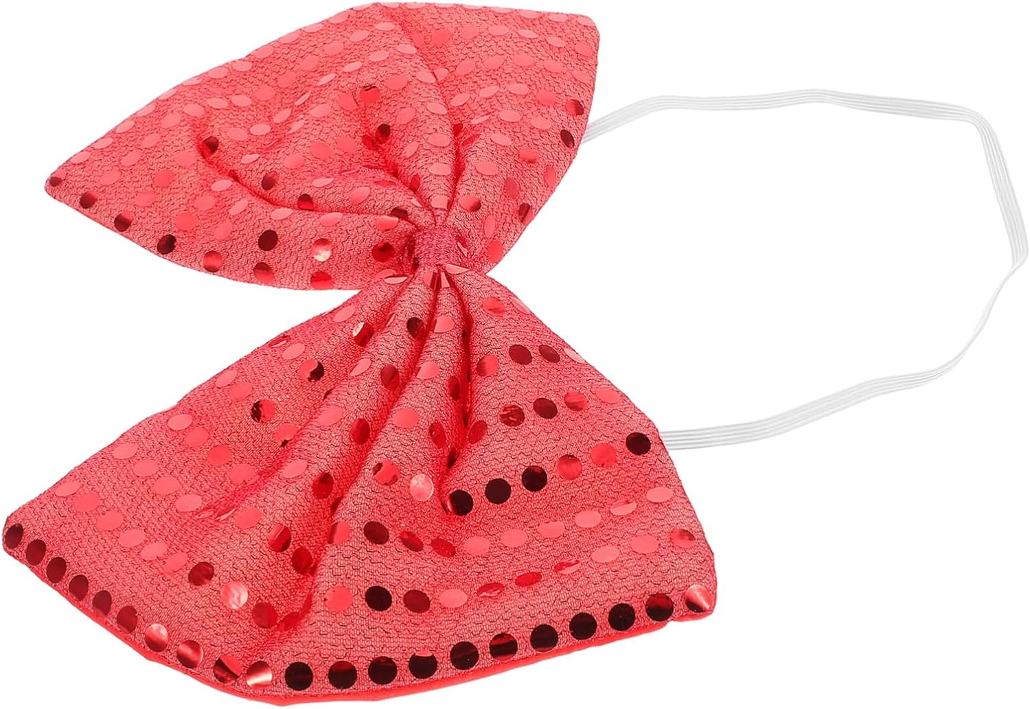 JEWEDECO Sparkly Oversized Sequin Bow Tie for Men Pre Tied Large Glitter Bowknot Accessory for Masquerade Carnival Holiday Parties Theatrical Performances