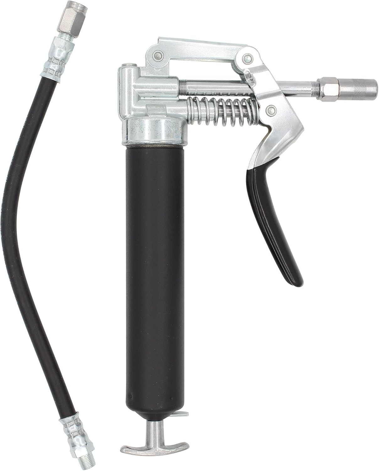 Lubrimatic 30-800 Heavy Duty Mini Grease Gun W/Pipe and Hose, Black/Silver