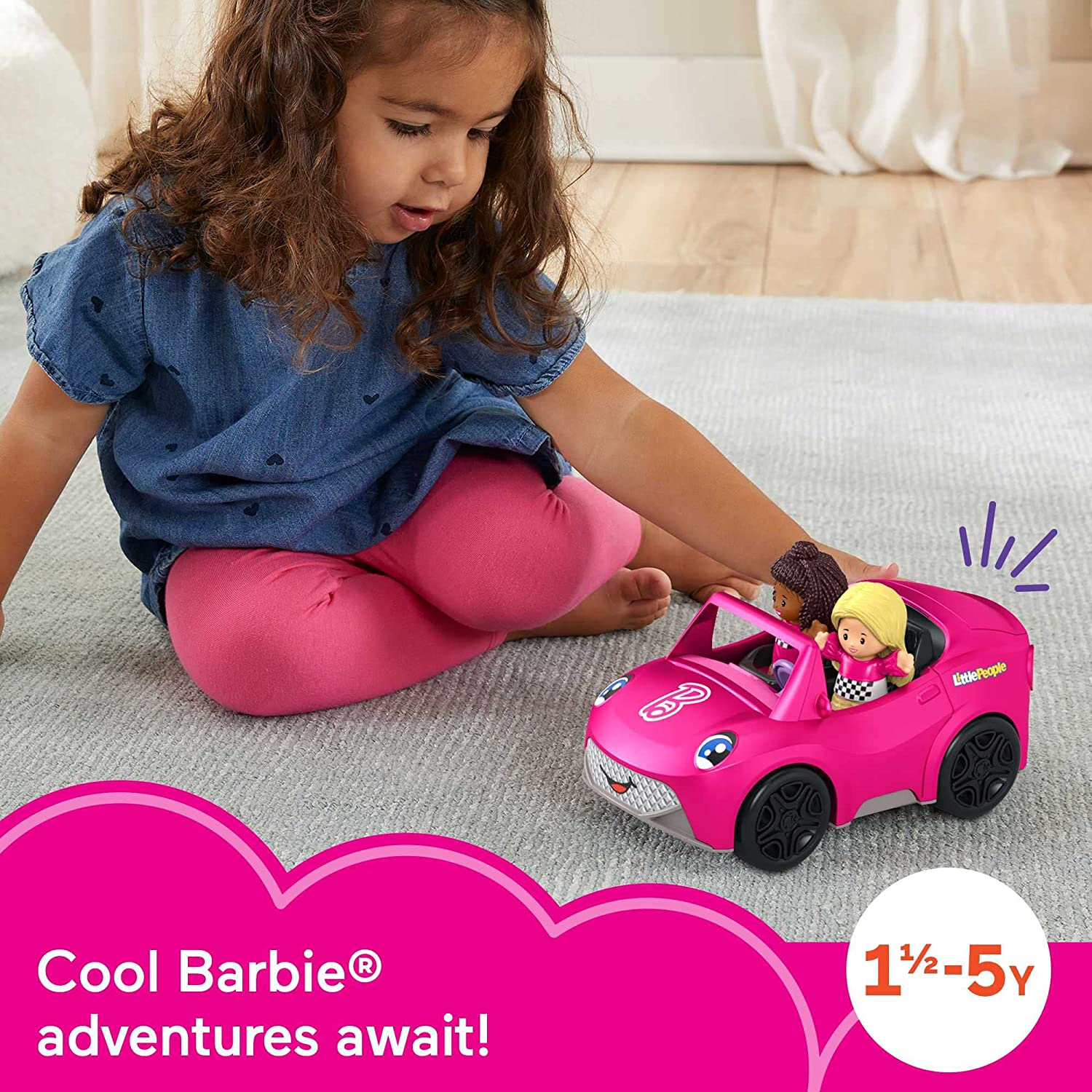 Fisher-Price Little People Barbie Convertible Vehicle image number 2