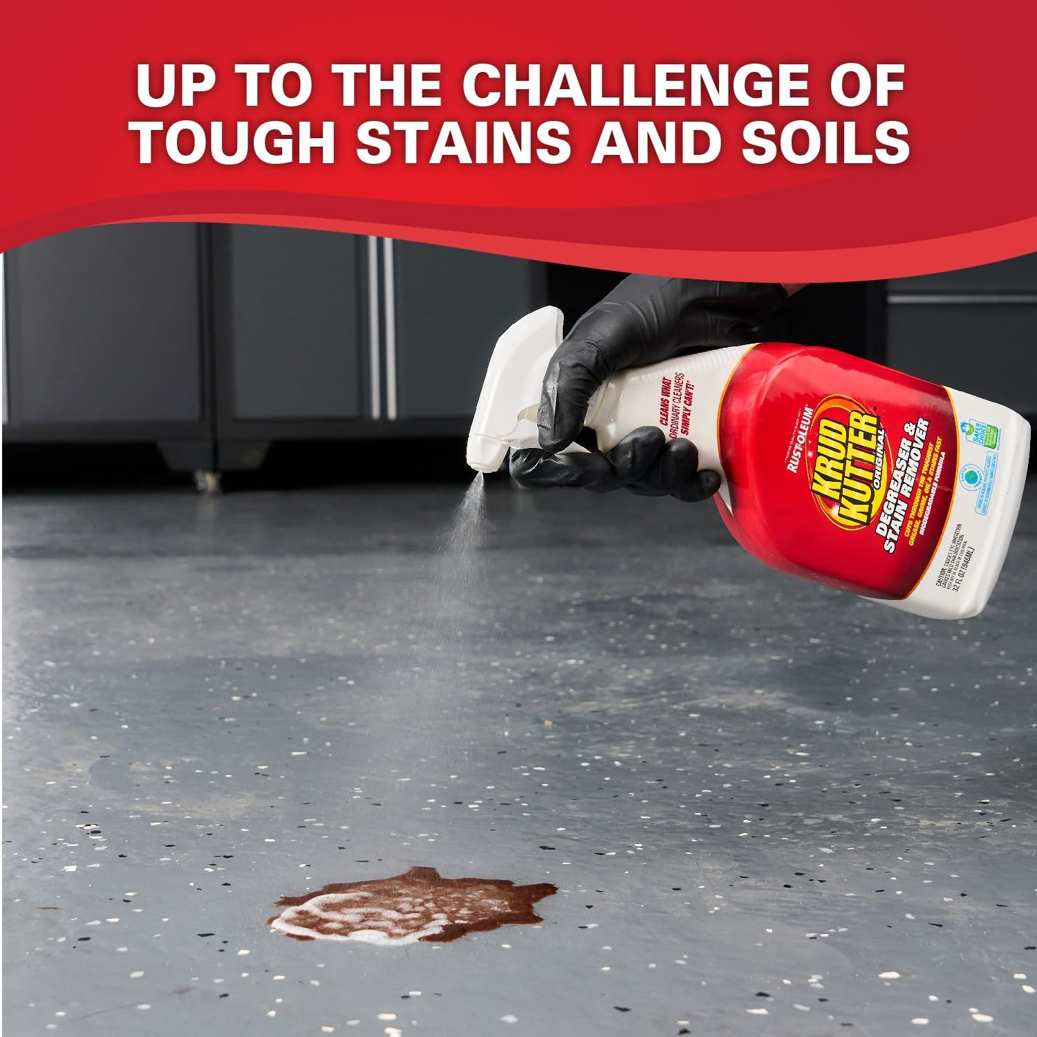 Krud Kutter Original Cleaner & Degreaser &ndash; All-Purpose, Biodegradable Stain Remover for Grease, Grime, Paint, & Tar, Safe for Use on Appliances, Walls, Upholstery & More, 3.78 Litre