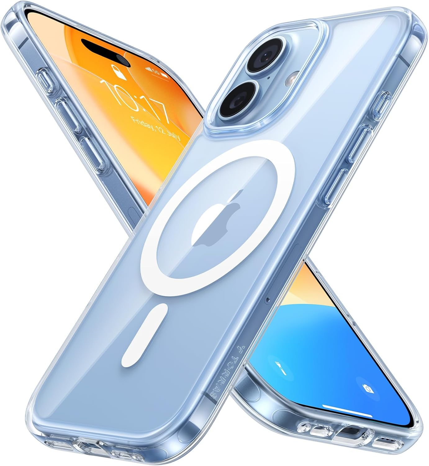 TORRAS Magnetic Shockproof for Iphone 17 Pro Max Case, Compatible with Magsafe, Military-Grade Drop Tested, Translucent Slim Protective 17 Pro Max Case Anti-Fingerprint Anti-Scratch, Deep Blue