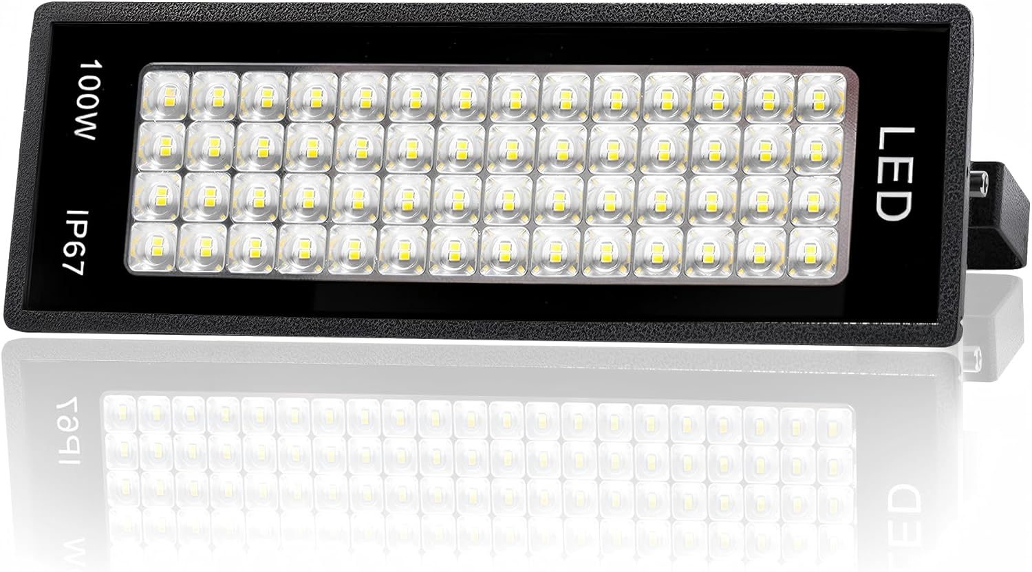 100W LED Flood Light Outdoor, Indmird 14000LM LED Floodlight Outdoors 7000K Security Lights IP67 Waterproof Led Spotlight Led Work Light for Garage Farm Factory Warehouse Stadium image number 3
