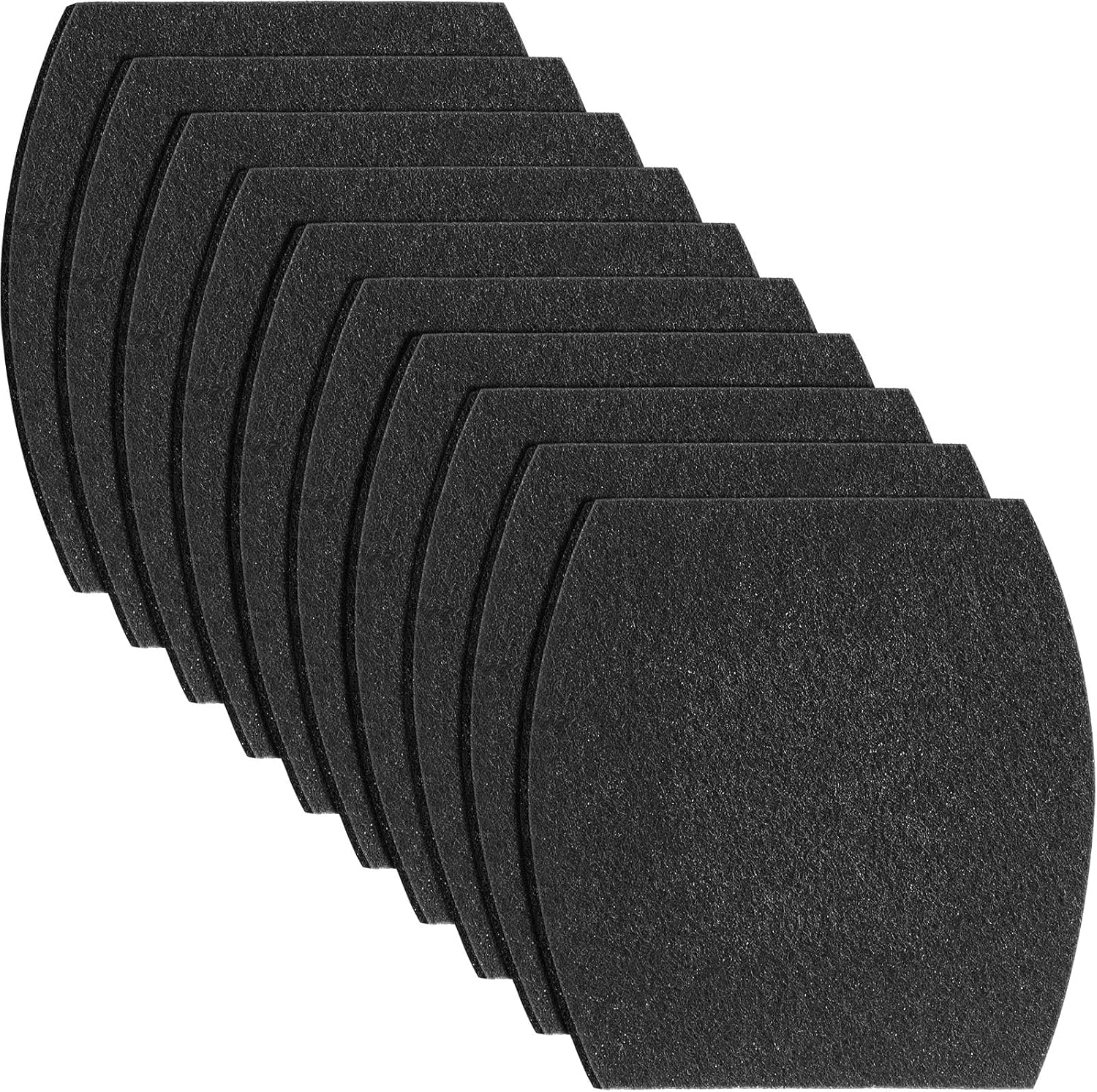 Jecery 10 Pcs Activated Carbon Cat Litter Box Replacement Filters Compatible with Petmate Booda Clean Step 6.3 X 5.91 Inches Filters to Absorbs Odors and Controls Damp for Keeping Fresh image number 1