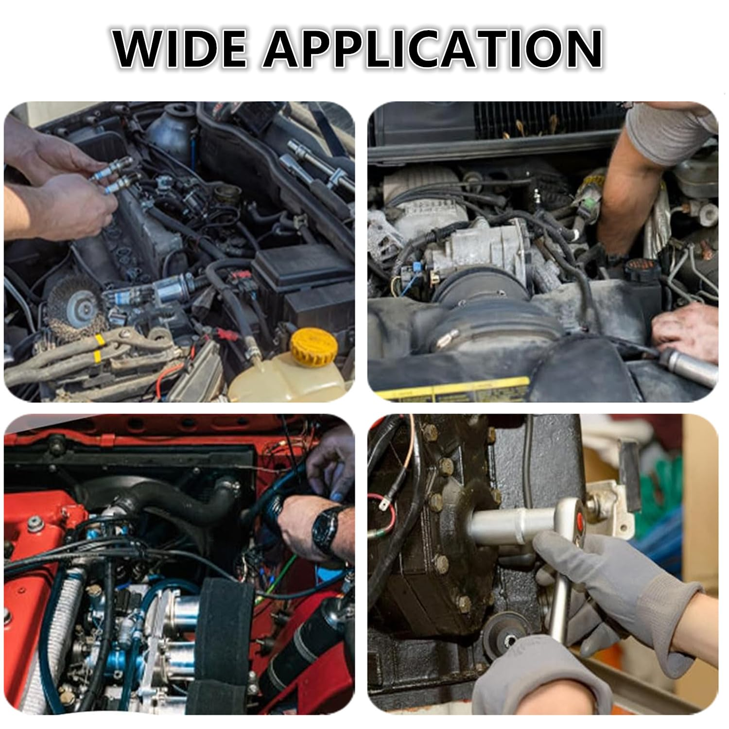 2PCS Inline Spark Plug Tester, Straight Boot Engine Ignition Tester Light, Small Armature Diagnostic Detector Tool for Automotive, Car, Lawnmower, Motorcycles, Internal External Engine image number 3