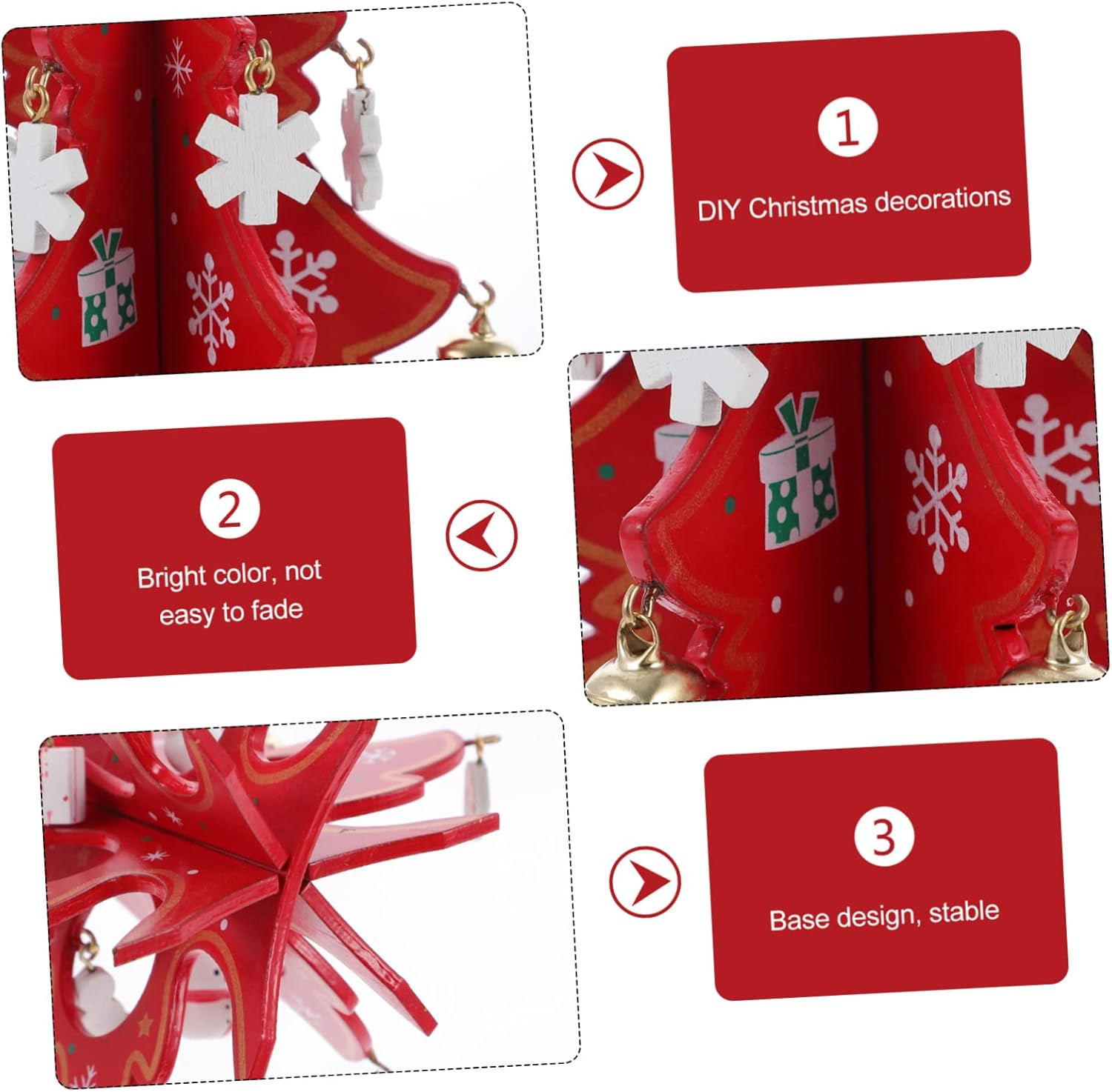 LABRIMP Creative Mini Christmas Tree Tabletop Xmas Tree Decor Vibrant Colors for Home Bedroom and Holiday Decoration Elegant Craft for Festive Cheer image number 1