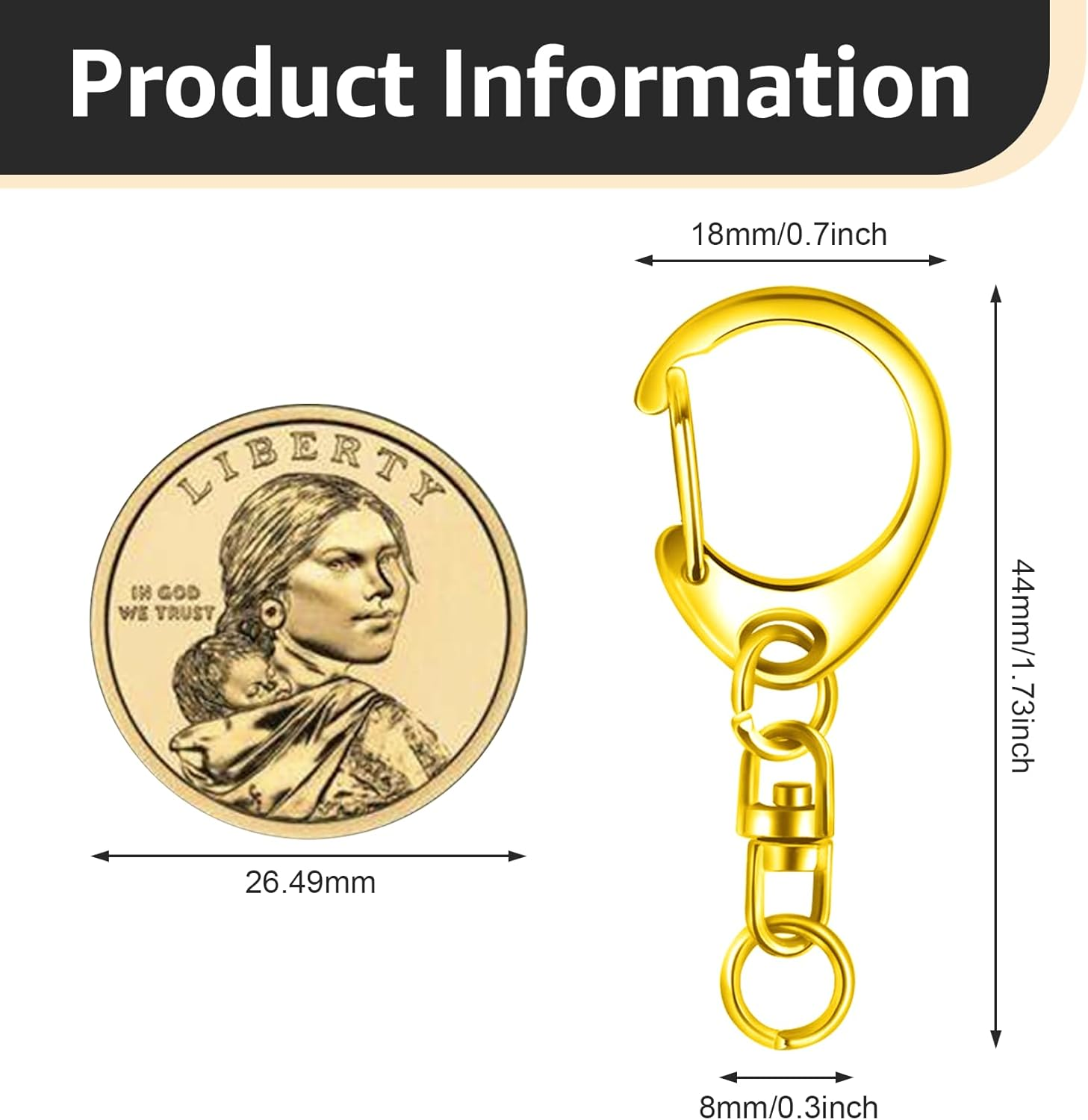 Roctee 50 Pcs Lobster Clasp Key, Keychain Clip, Swivel Clasps Lanyard Snap Hook, DIY Crafts Key Chain, Lobster Claw Clasp (Silver) image number 4