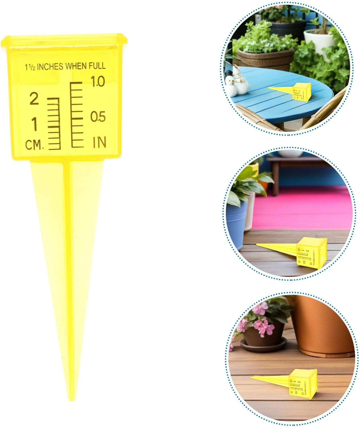 20Pcs Outdoor Rain Gauge for Lawn Garden Wide Mouth Water Measuring Tool with Dual Scale Portable Sprinkler Gauge for Accurate Irrigation Control and Water Conservation