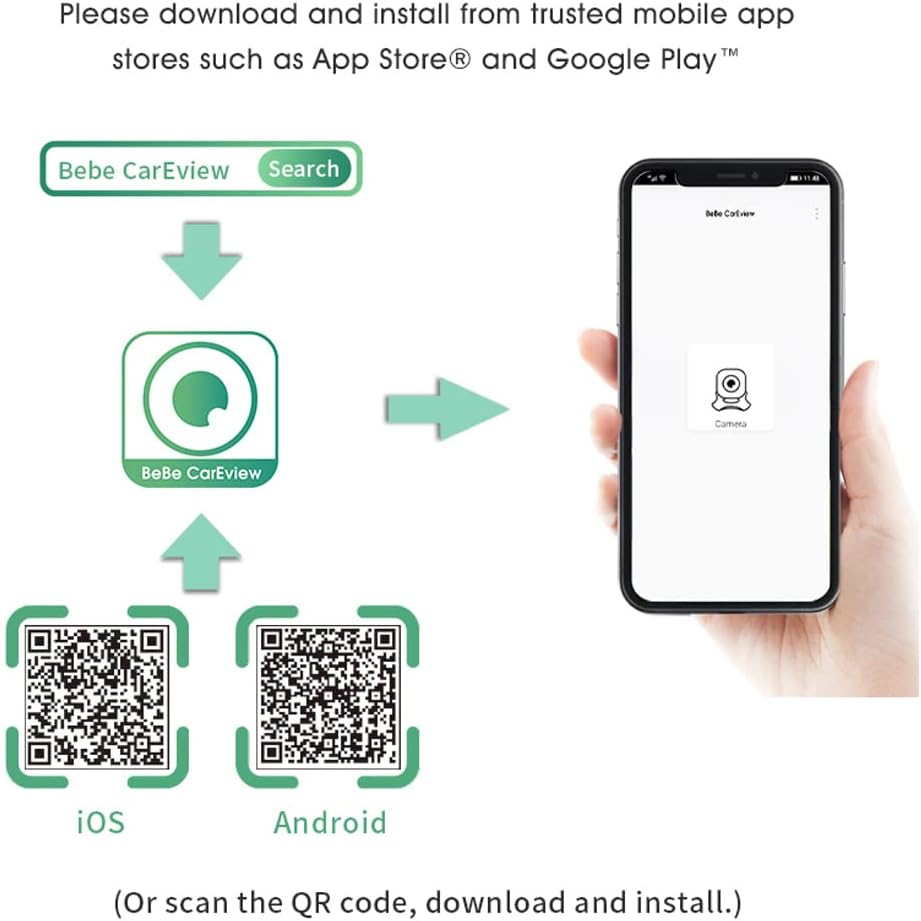 Sazak Wifi Baby Car Monitor Wireless Monitor Camera for Baby Rear Facing Seat 360&deg; Rotation USB Powered Baby Car Mirror Camera image number 6