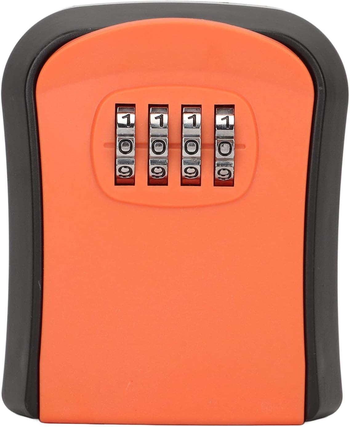 Small Combination Lock Box, Wall Mounted Key Lock Box with 4 Digit Password, Waterproof Key Storage Lock Box Support 5 Keys Capacity, Portable Security Case for Indoor Outdoor(Sx01 Orange) image number 5
