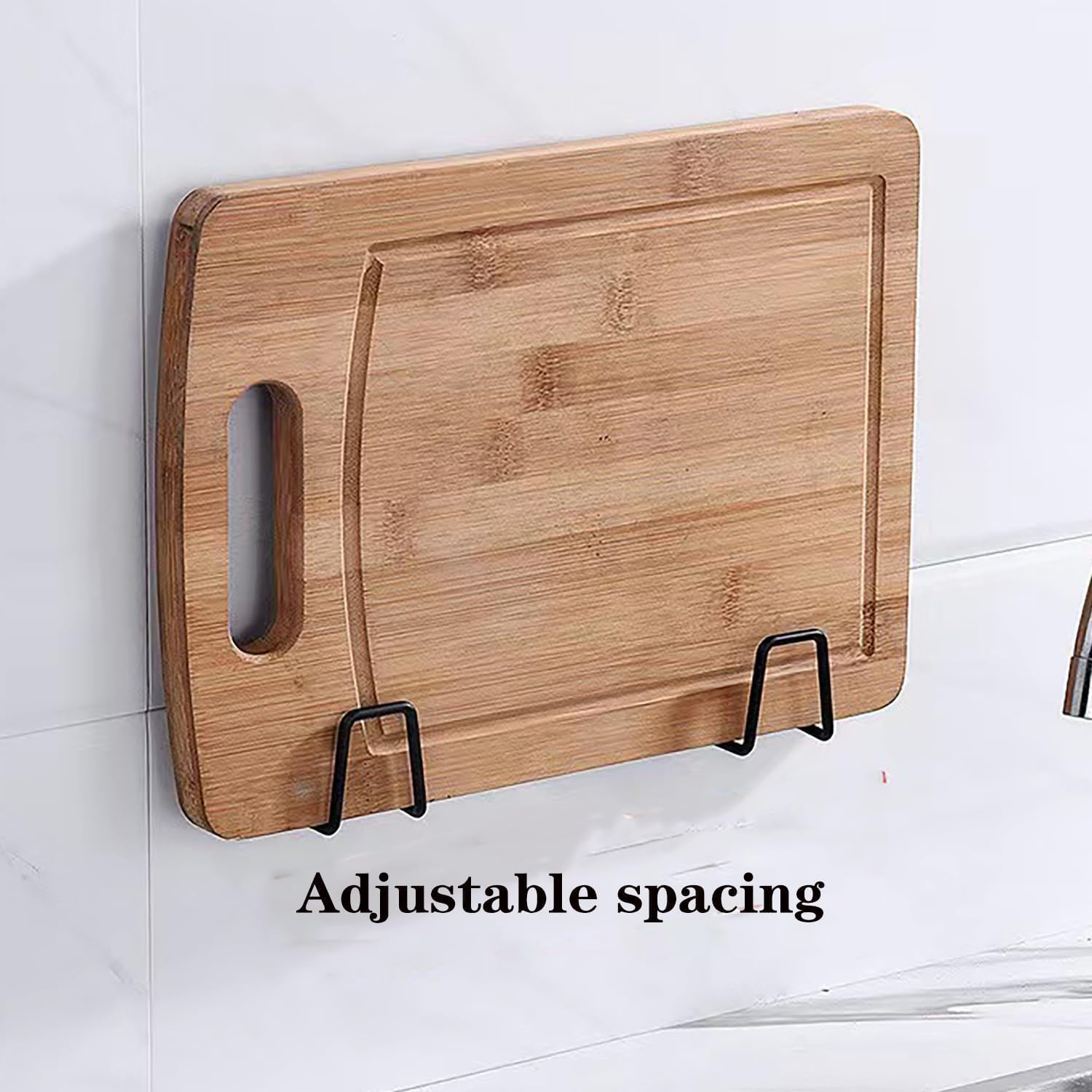 2 Pack Sponge Holder for Kitchen Sink, Self Adhesive Kitchen Sponge Holder, Kitchen Sink Organiser Wall-Mounted, No Drilling (Color:Black) image number 4