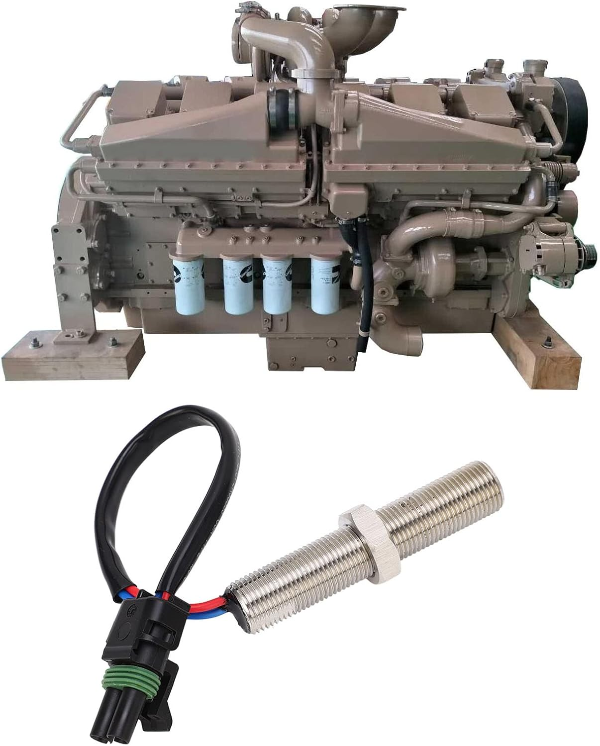 Magnetic Pickup MPU Speed Sensor 3034572, Engine MPU Generator Rotational Gear Sensor Replacement for Cummins Engine K38 QSK38 image number 6