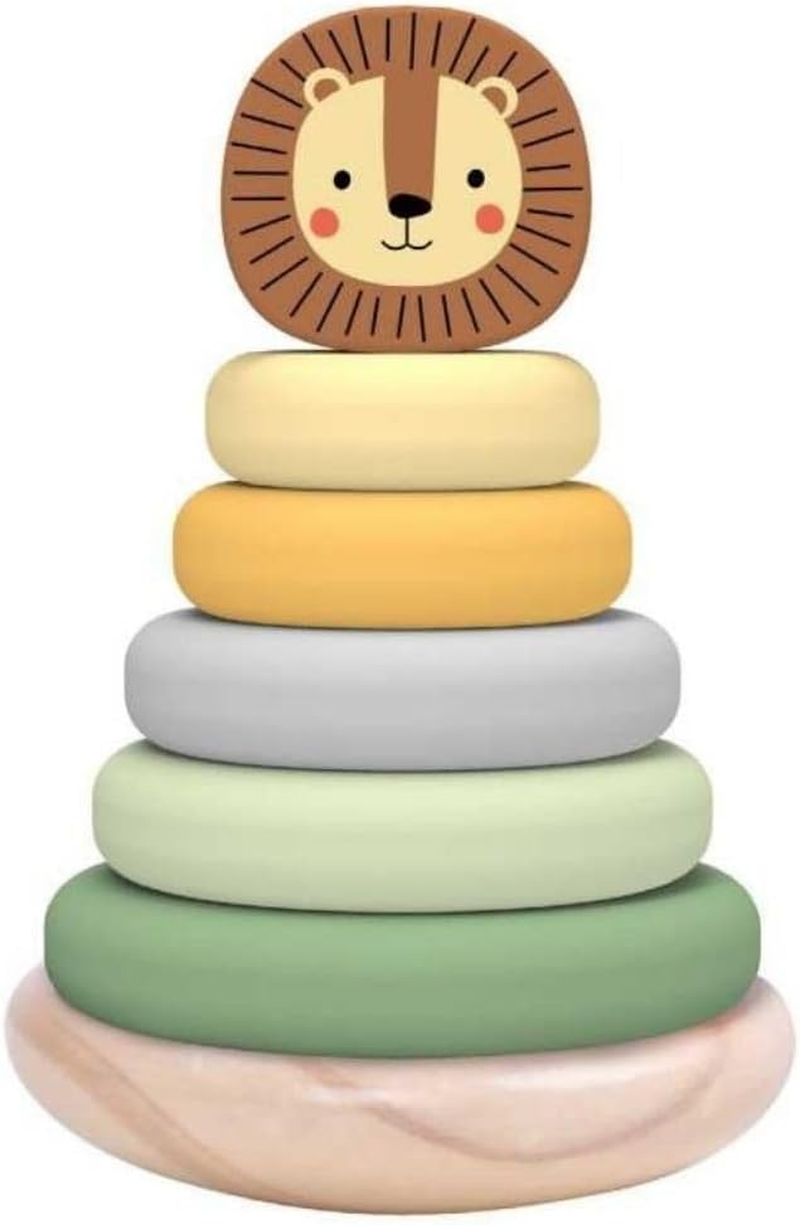 Tooky Toy TK998 My Forest Friends Lion Stacking Tower: Stacking Wobbe Roly Poly Toy for Kids image number 6