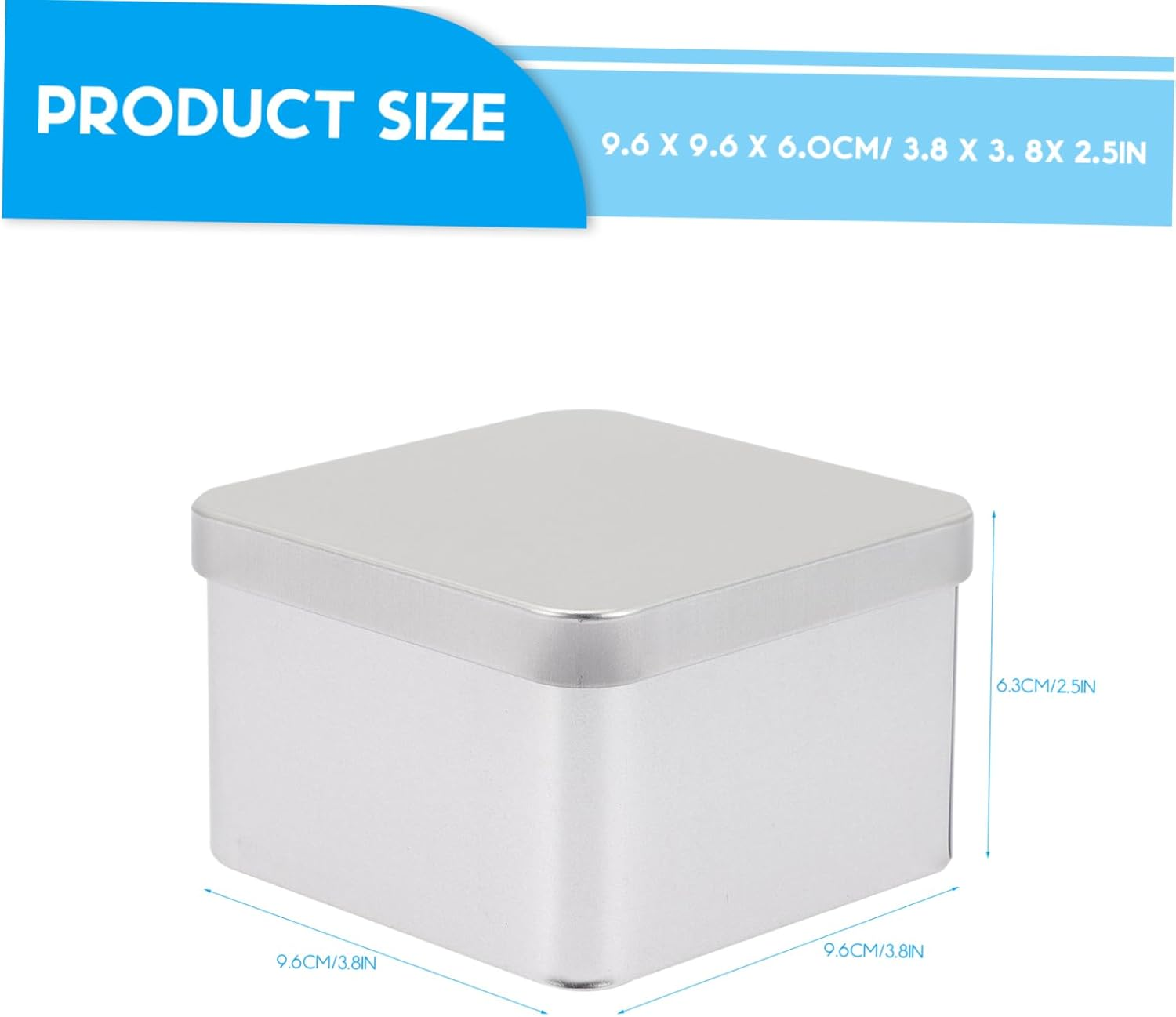 COLLBATH 5Pcs Tinplate Tea Can Food Storage Container Airtight Tea Jar for Home Office image number 6