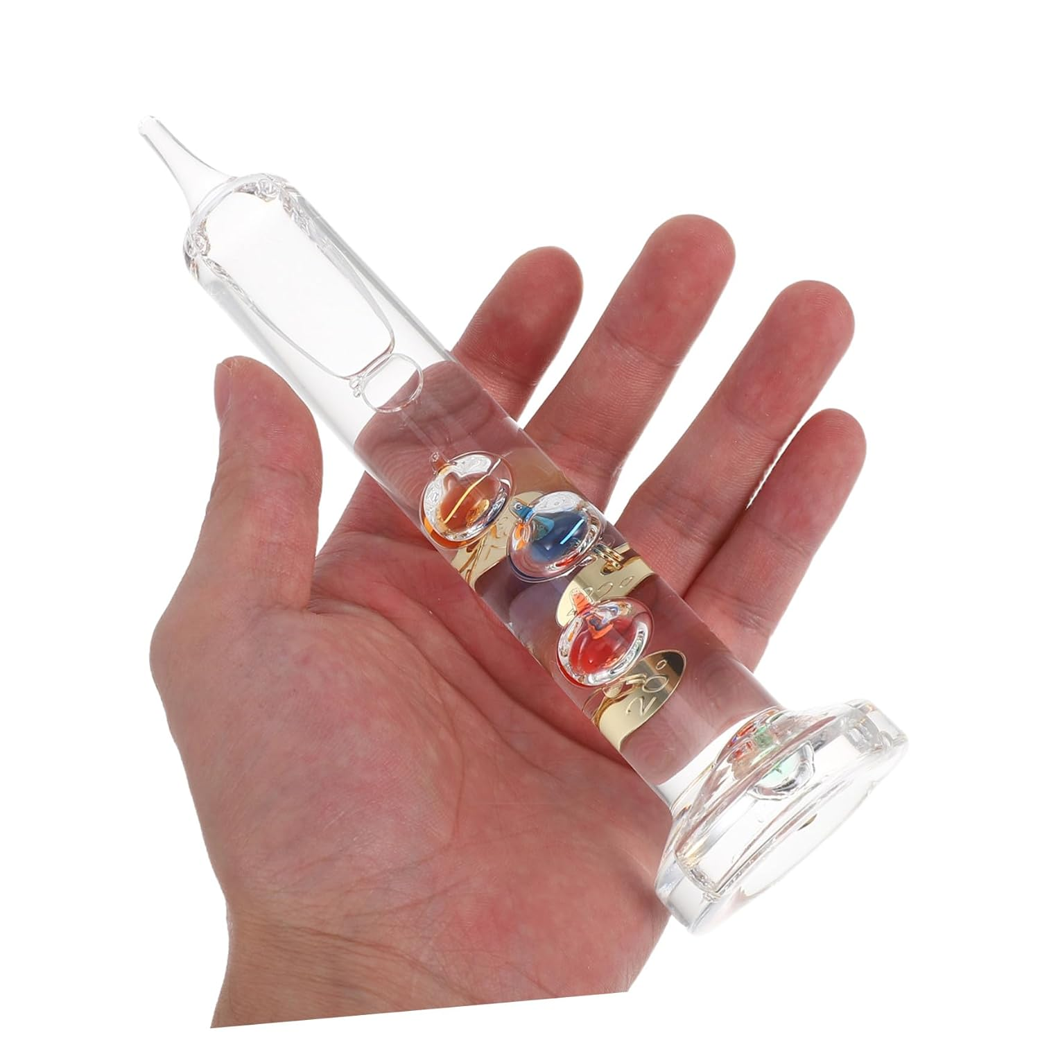 Ibasenice Galileo Thermometer with Colored Spheres Educational Desktop Ornament and Temperature Gauge Classroom Decor and Science Lover S Present Stylish Indoor Outdoor Home Office Display image number 5