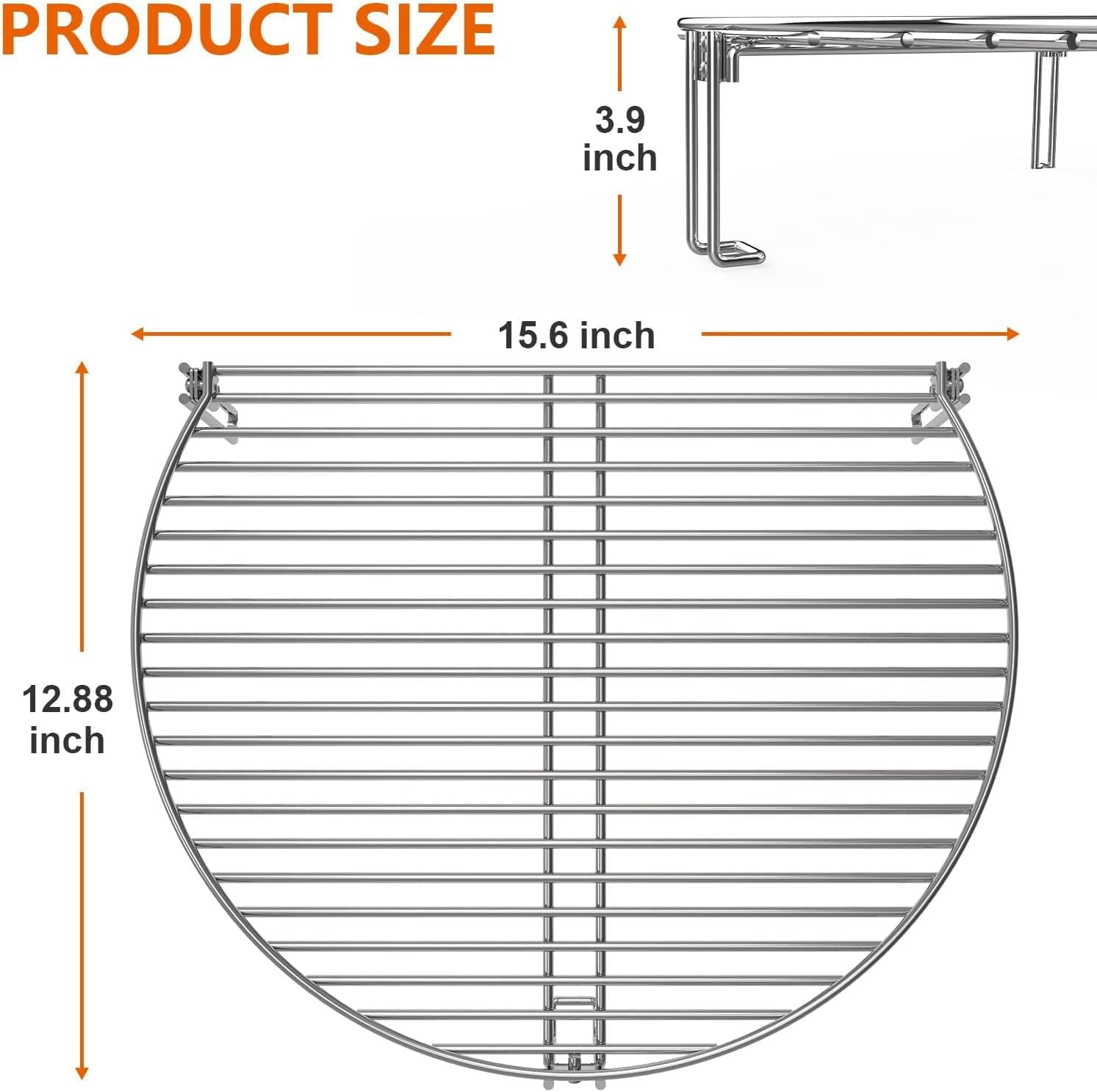 Mixrbbq Grill Expander Rack for Big Green Egg Large & XL, Kamado Joe Classic Ceramic Grill, Chargriller 18" Akorn, Weber Kettle Grill Gas Grills, Stainless Steel Stack Rack Expansion Grilling Grid image number 3