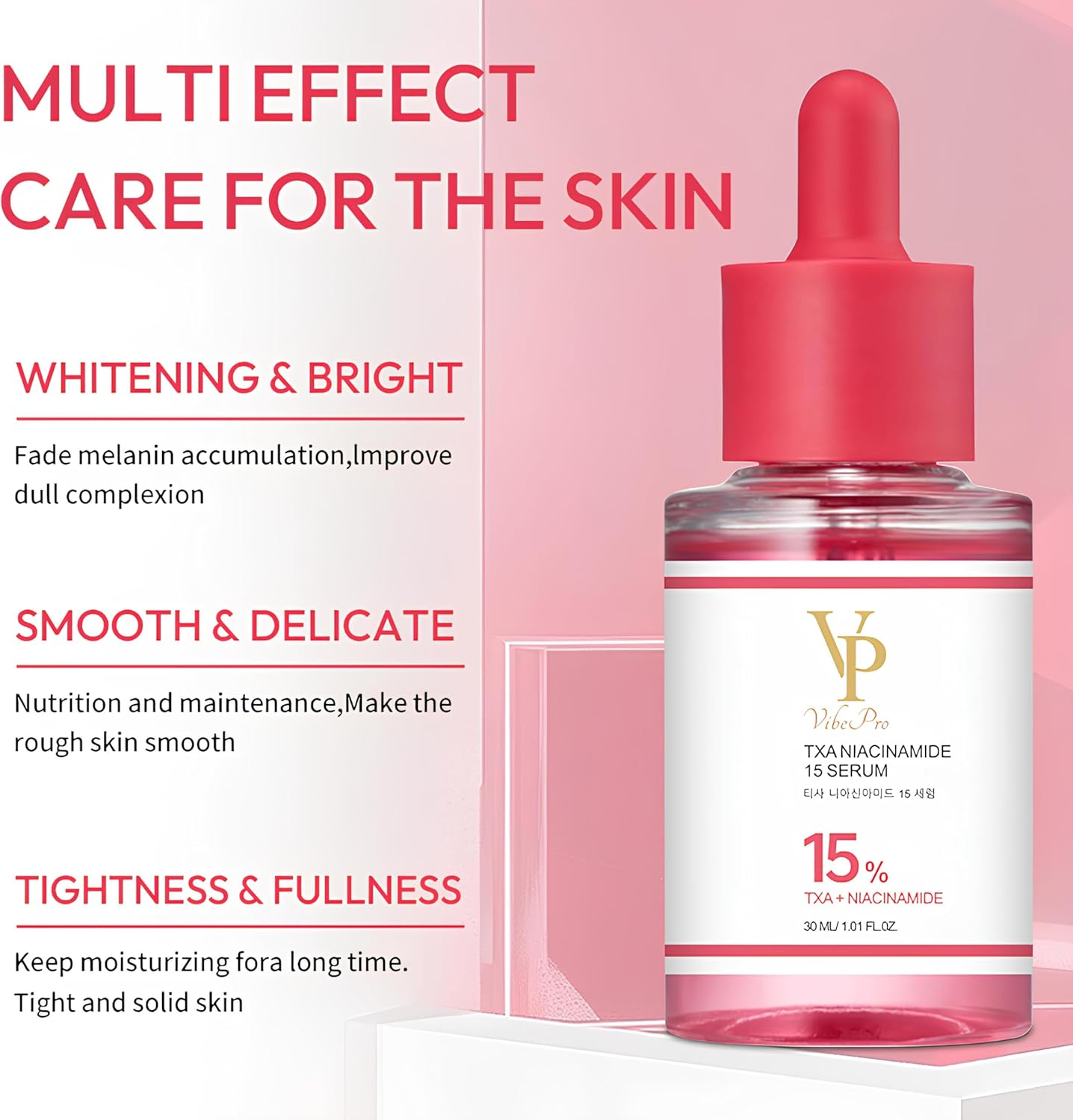 Vibepro TXA Niacinamide 15% Serum, Professional Facial Treatment Serum, Hydrating Formula for Radiance and Even Tone, Anti-Wrinkle Skincare Solution, Korean Skincare, 30Ml - Vibepro image number 1