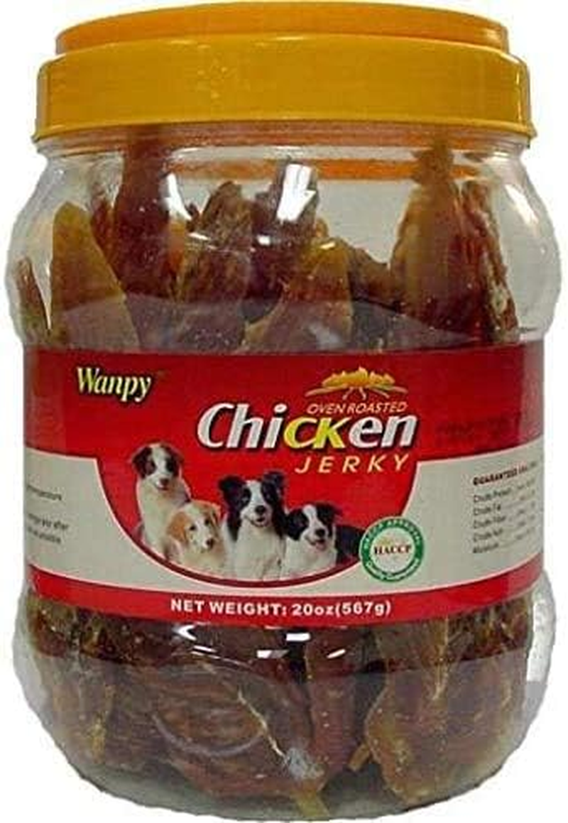 Wanpy Dry Chicken Jerky Strips in Jar 567 G