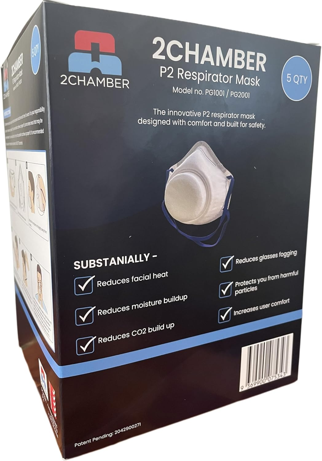 2Chamber P2 Respirator Mask